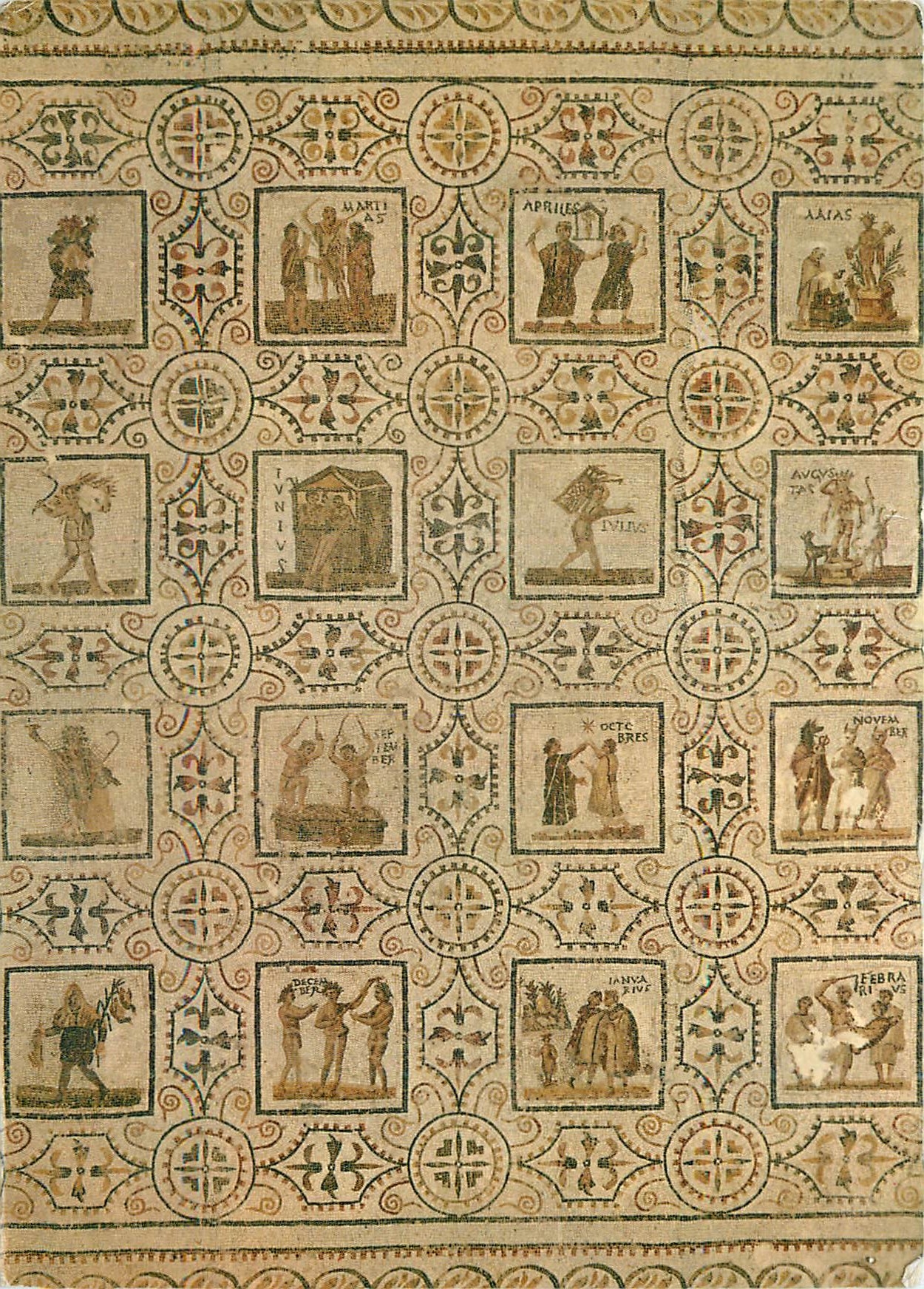 CPM Tunisie de toujours les douze mois et les quatre saison (musee de sousse)