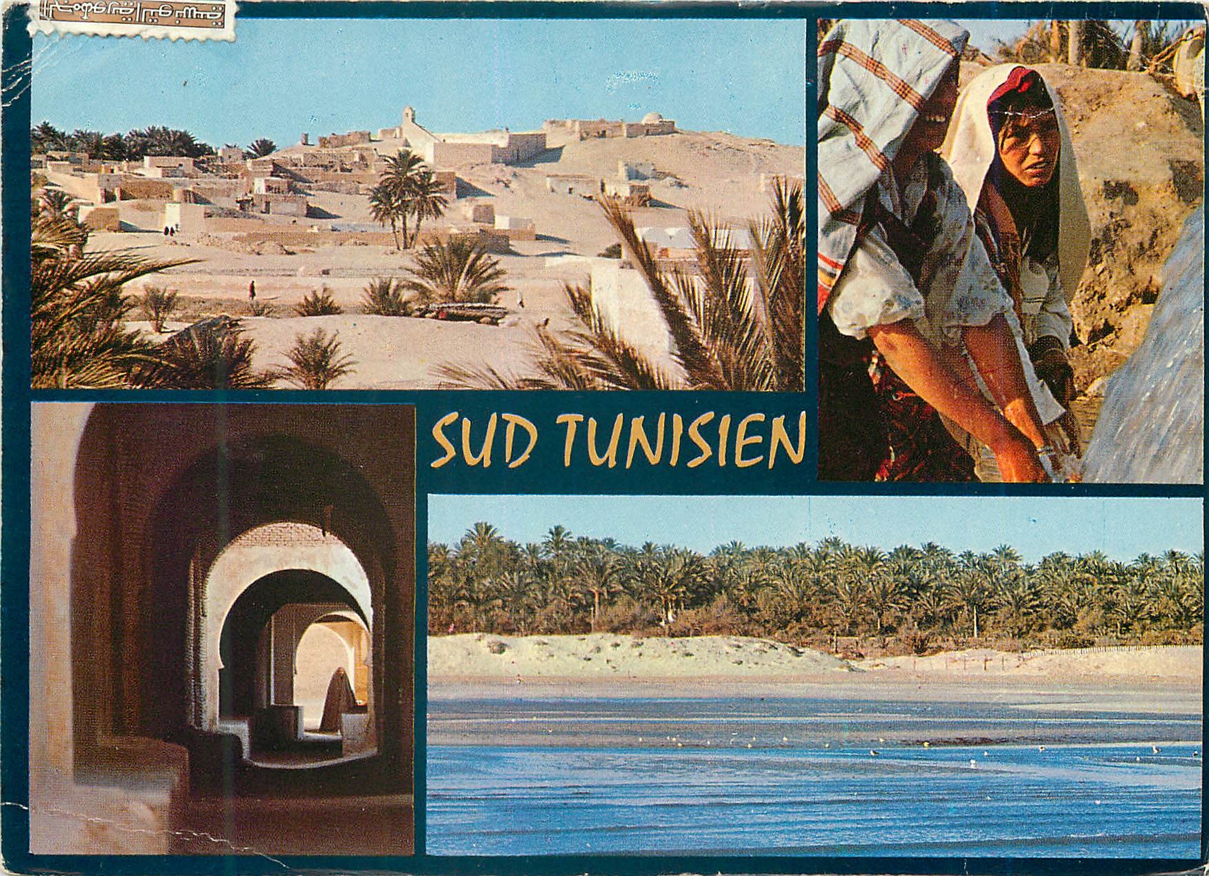 CPM Sud tunisien paysages et portraits