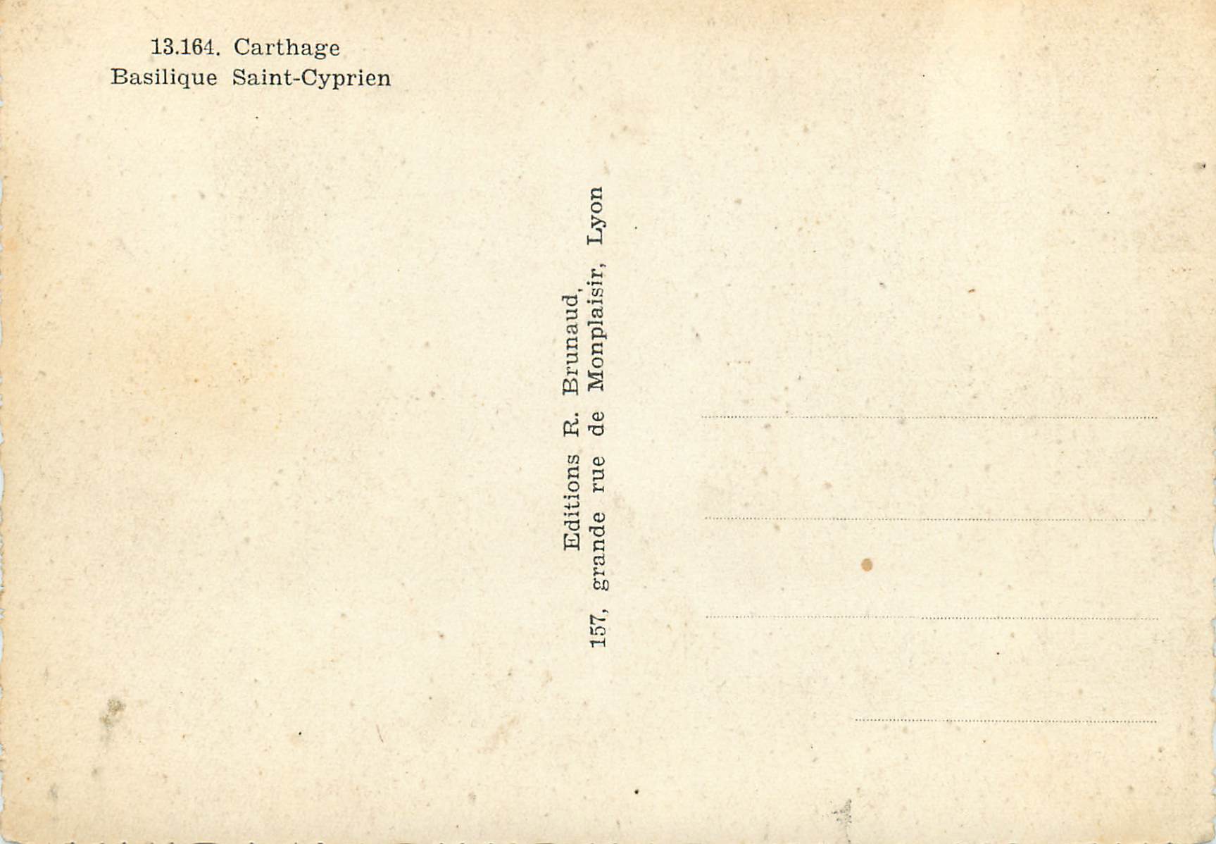 CPM Carthage basilique saint cyprien — Verso