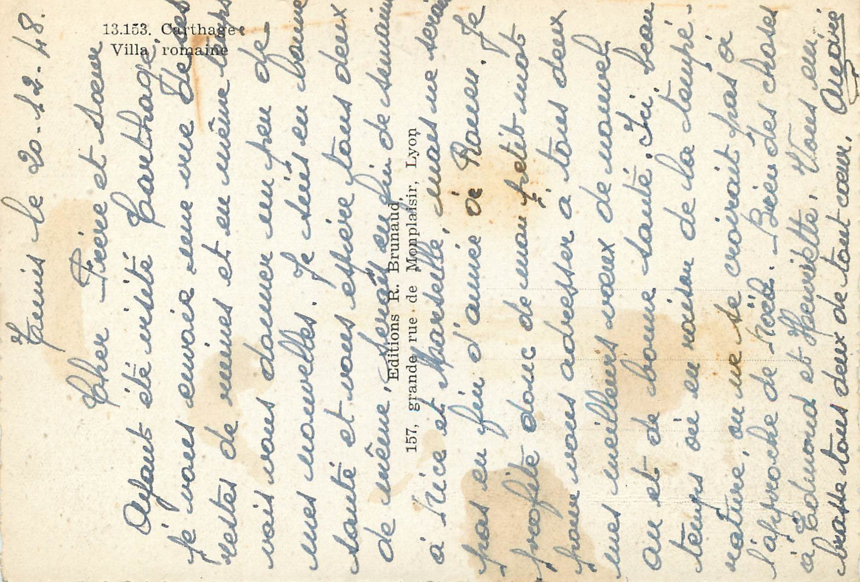 CPM Carthage romaine — Verso