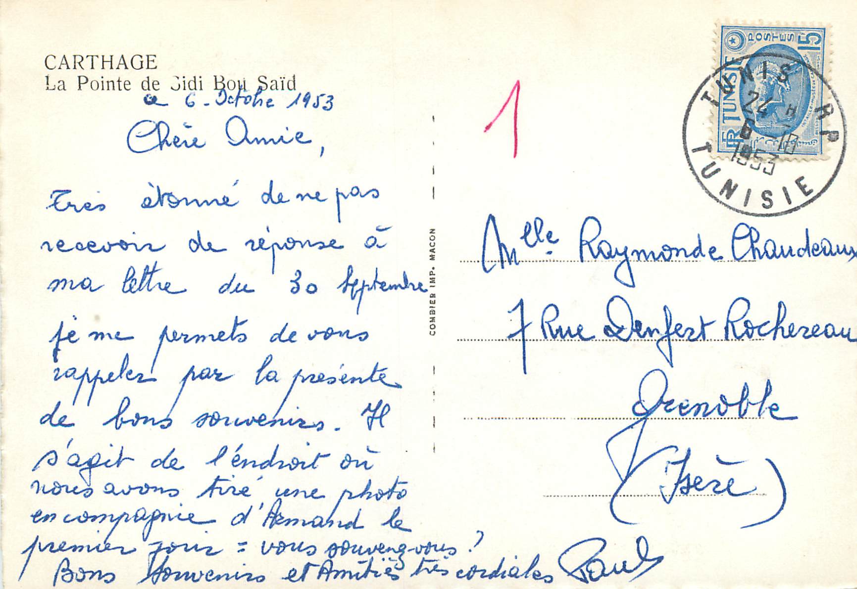 CPM Carthage la pointe de bidi bou said — Verso