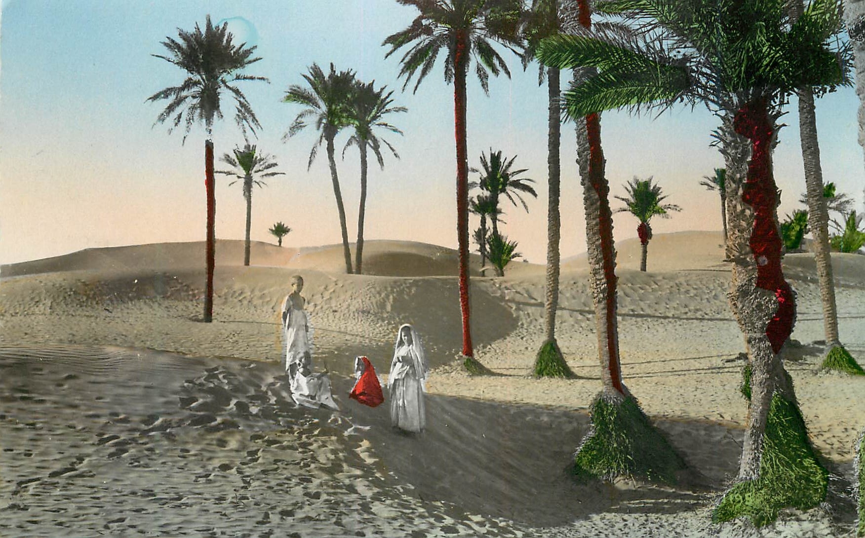 CPM Collection artistique l'afrique dans la palmeraie