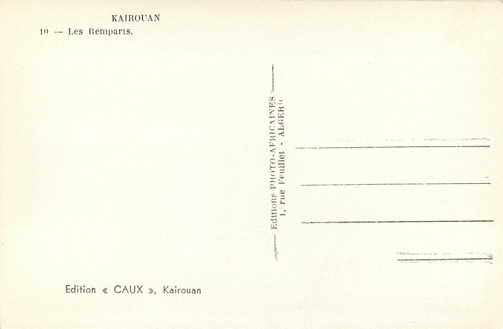 CPM Kairouan les remparts — Back