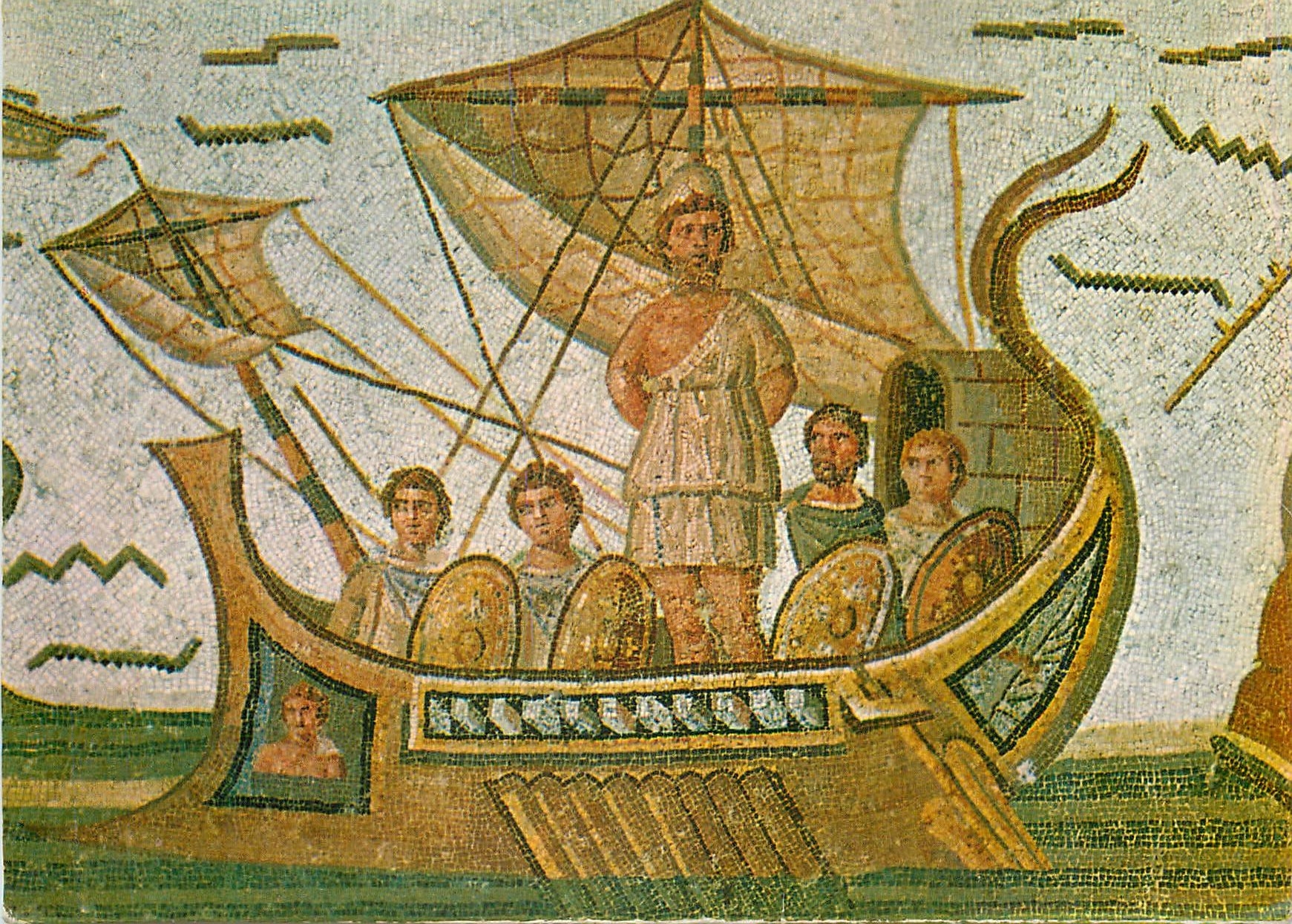 CPM Ulysse mosaique du musee du bardo kahia 2 rue de marseille tunis