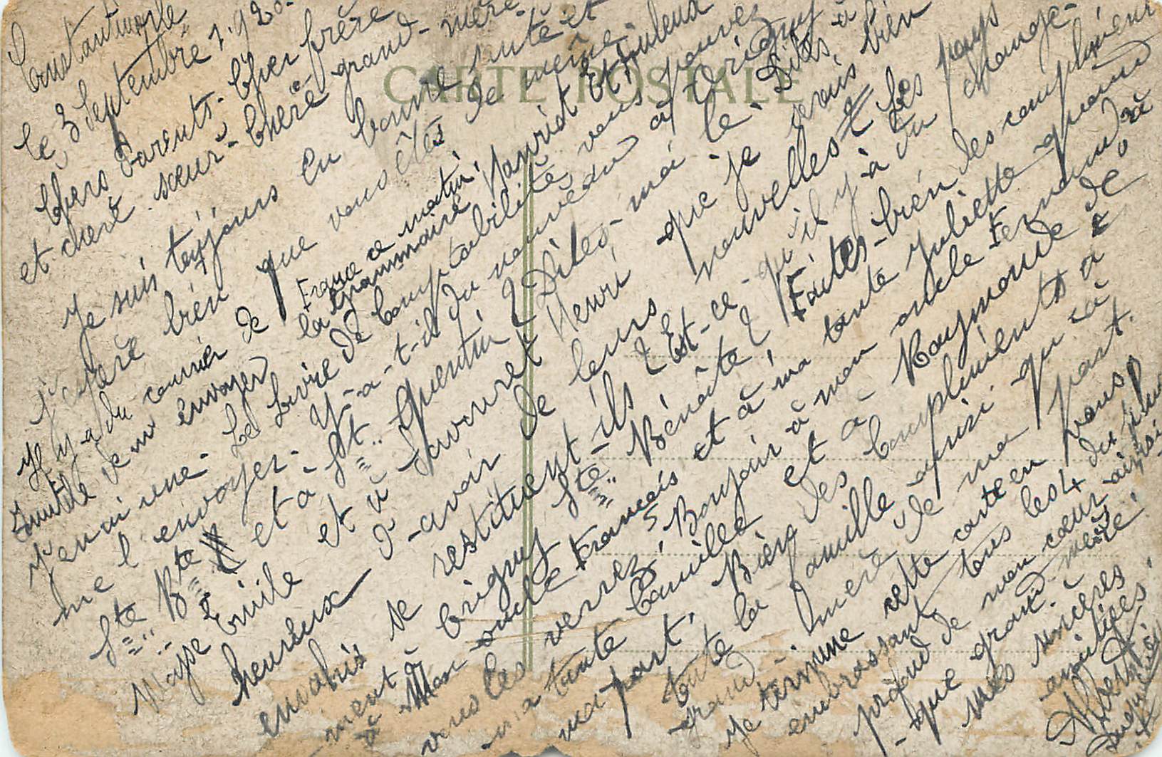 CPA Tophani Constantinople — Verso