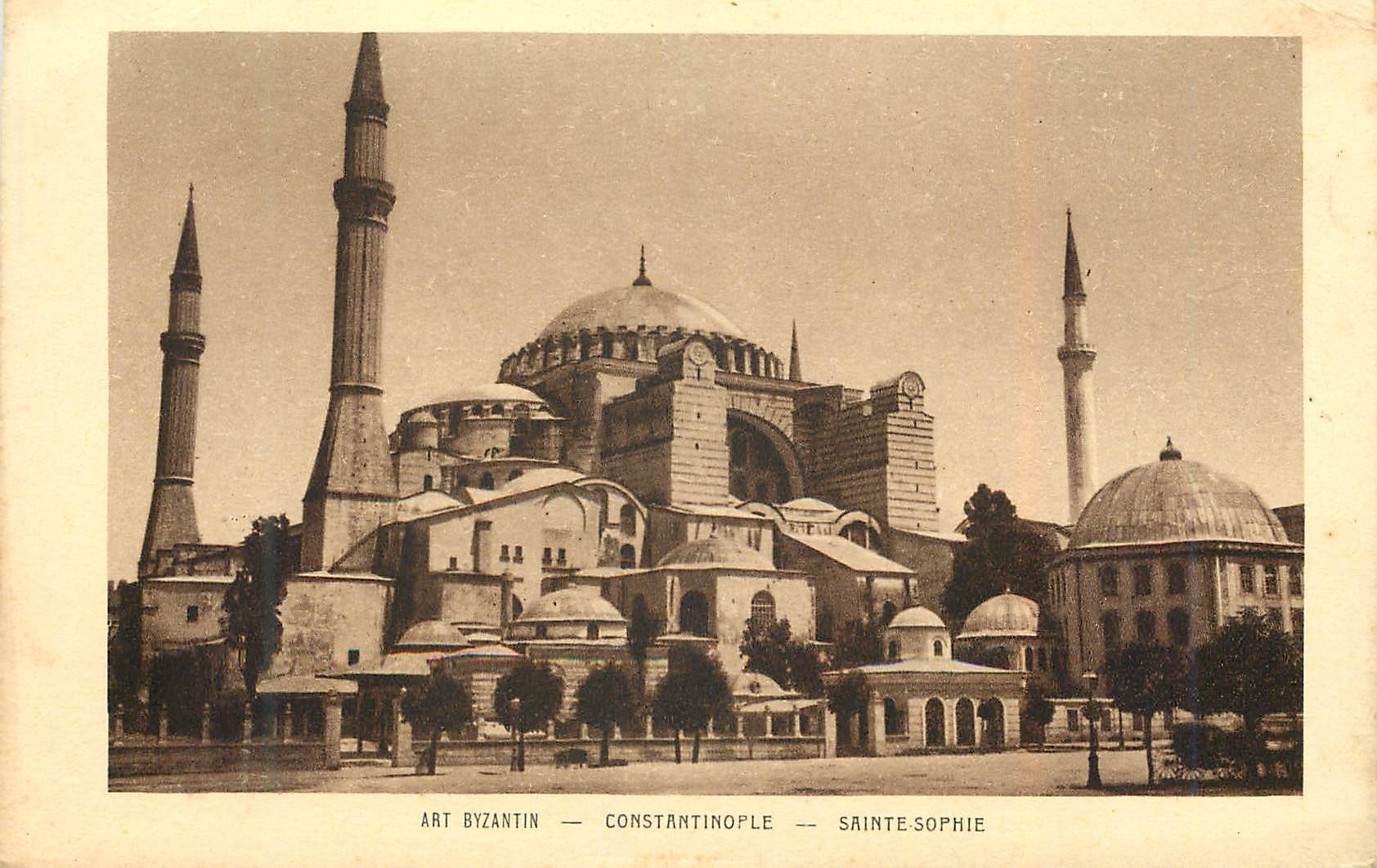 CPA Constantinople art byzantin sainte sophie