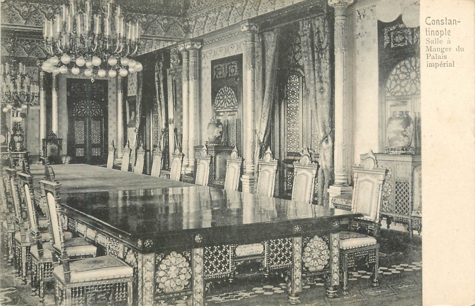 CPA Constantinople salle a manger du palais imperial
