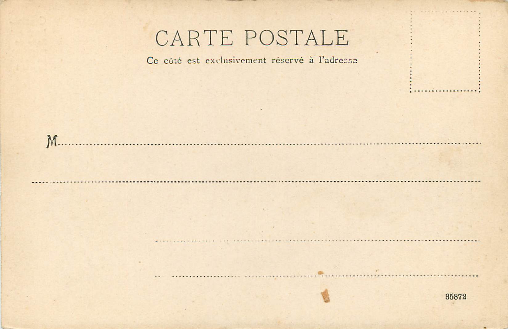 CPA Constantinople salle a manger du palais imperial — Verso