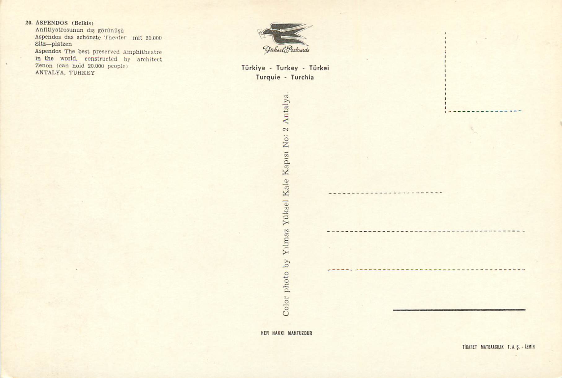 CPM Aspendos turkey — Verso