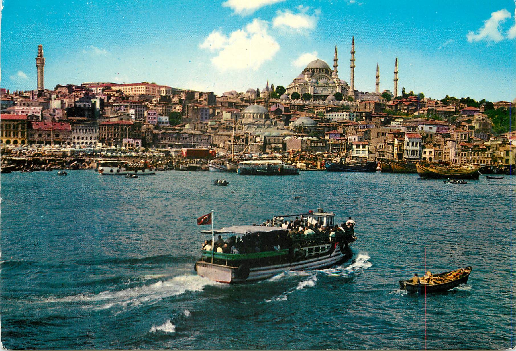 CPM Istanbul Turkey La Corne d'or et la Mosquee de Soliman le Magnifique