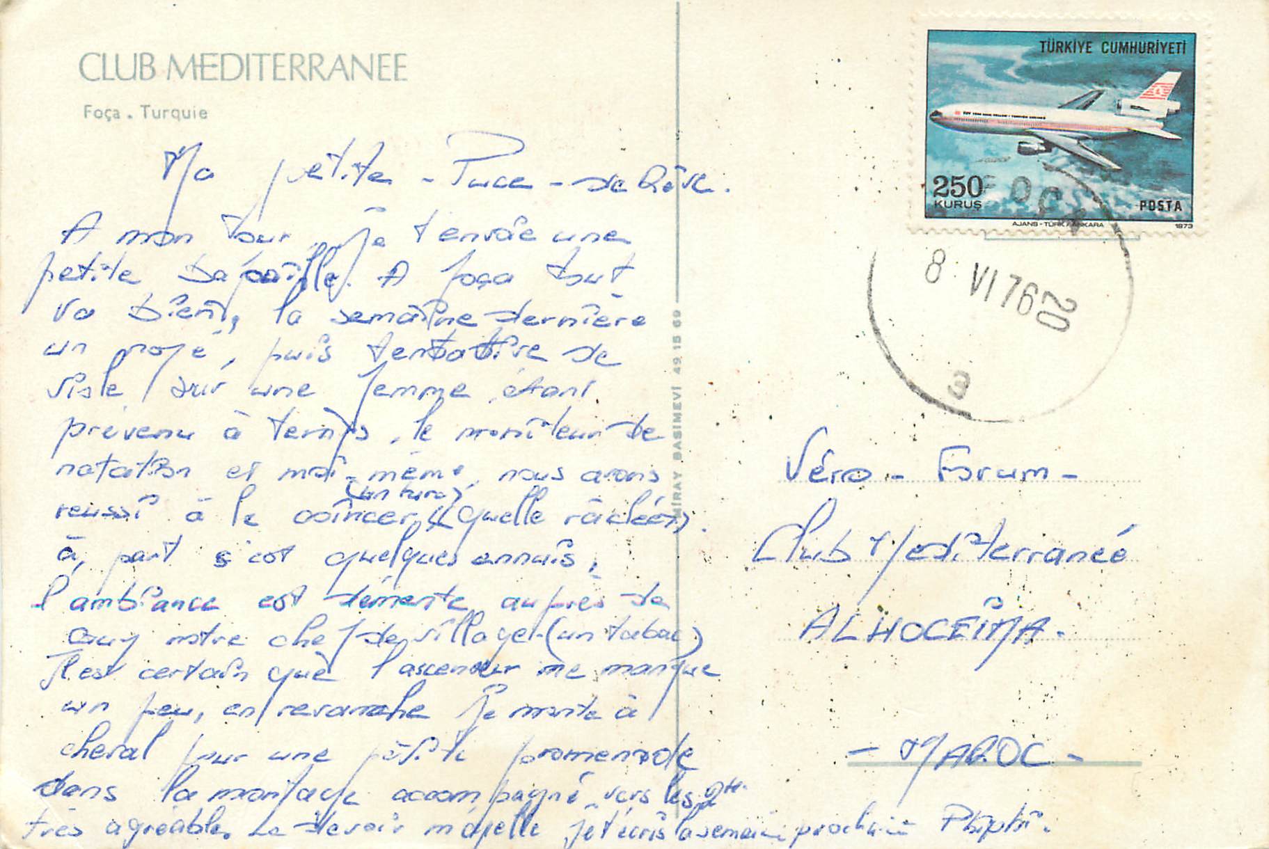 CPM Turkey Foca Club Mediterranee — Verso