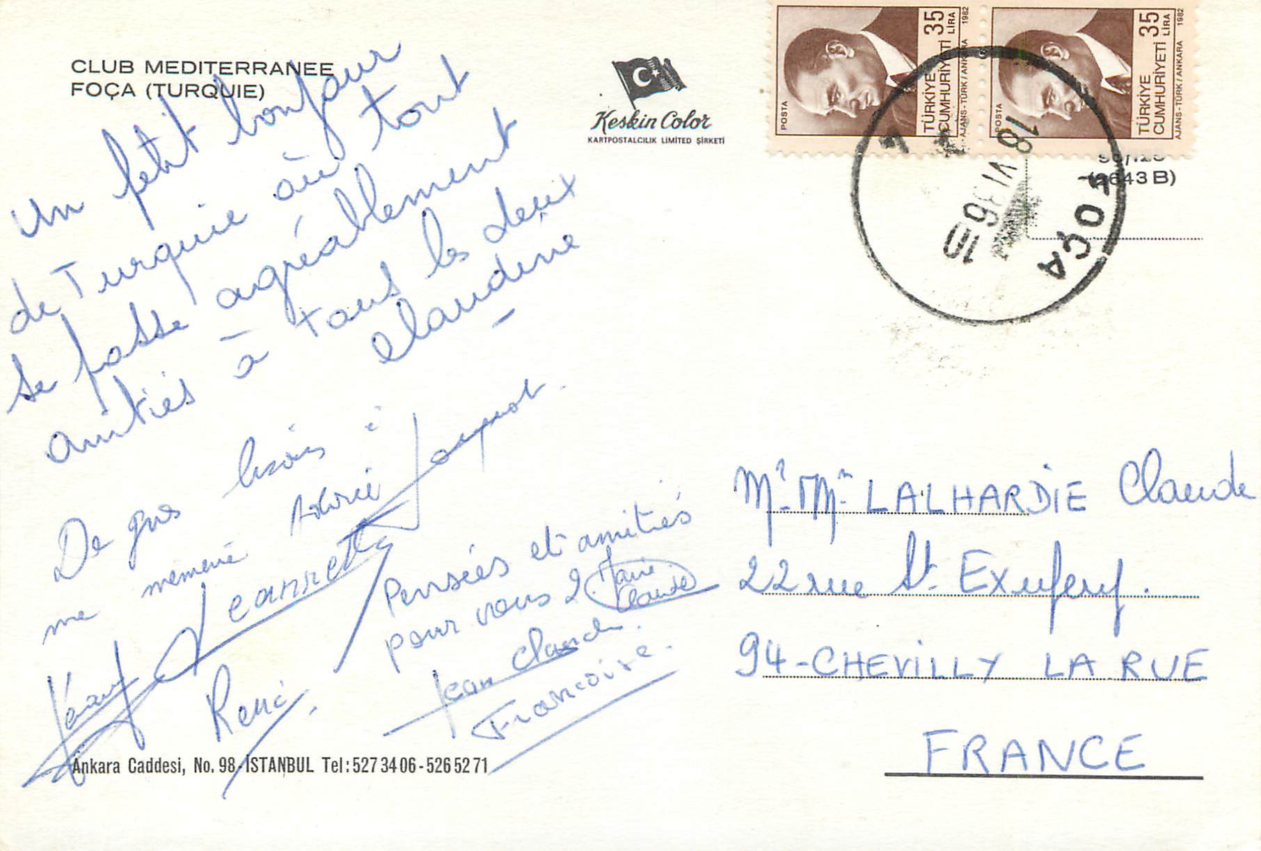 CPM Foca Turkey — Verso
