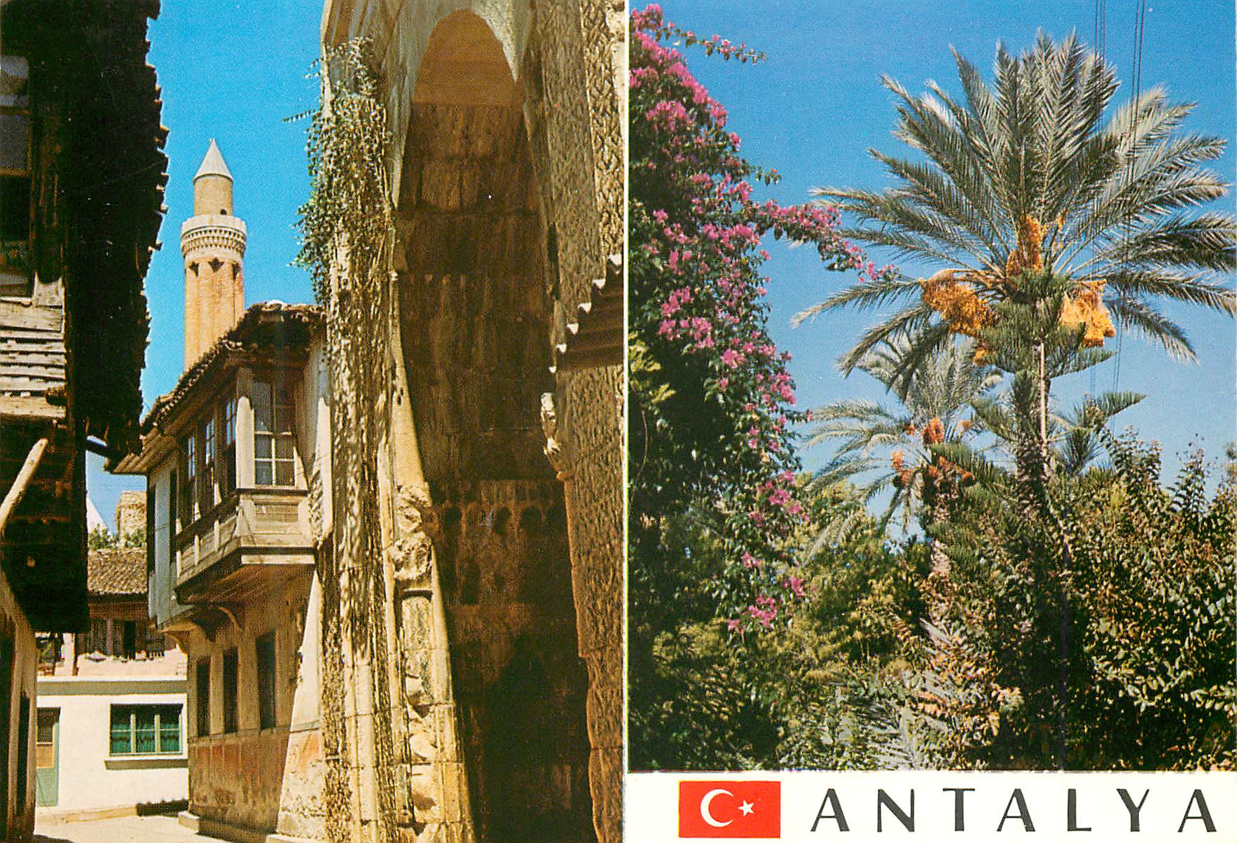 CPM Turkey Antalya Les vue de l'enciennes maison et de parc
