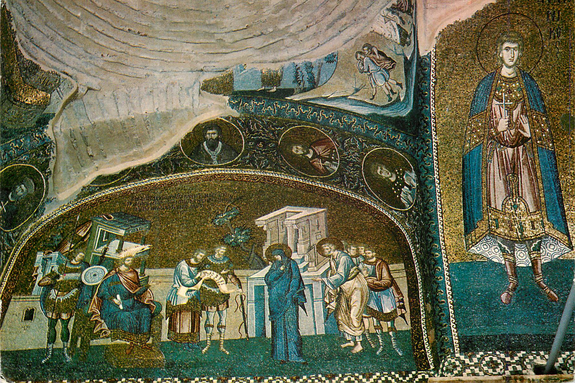 CPM Istanbul Turkey Byzantin mosaique du musee de Khora (XIV siecle)