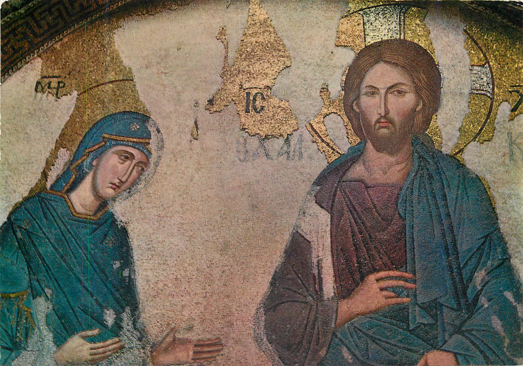CPM Istanbul Turkey Byzantin mosaic from Khora Museum