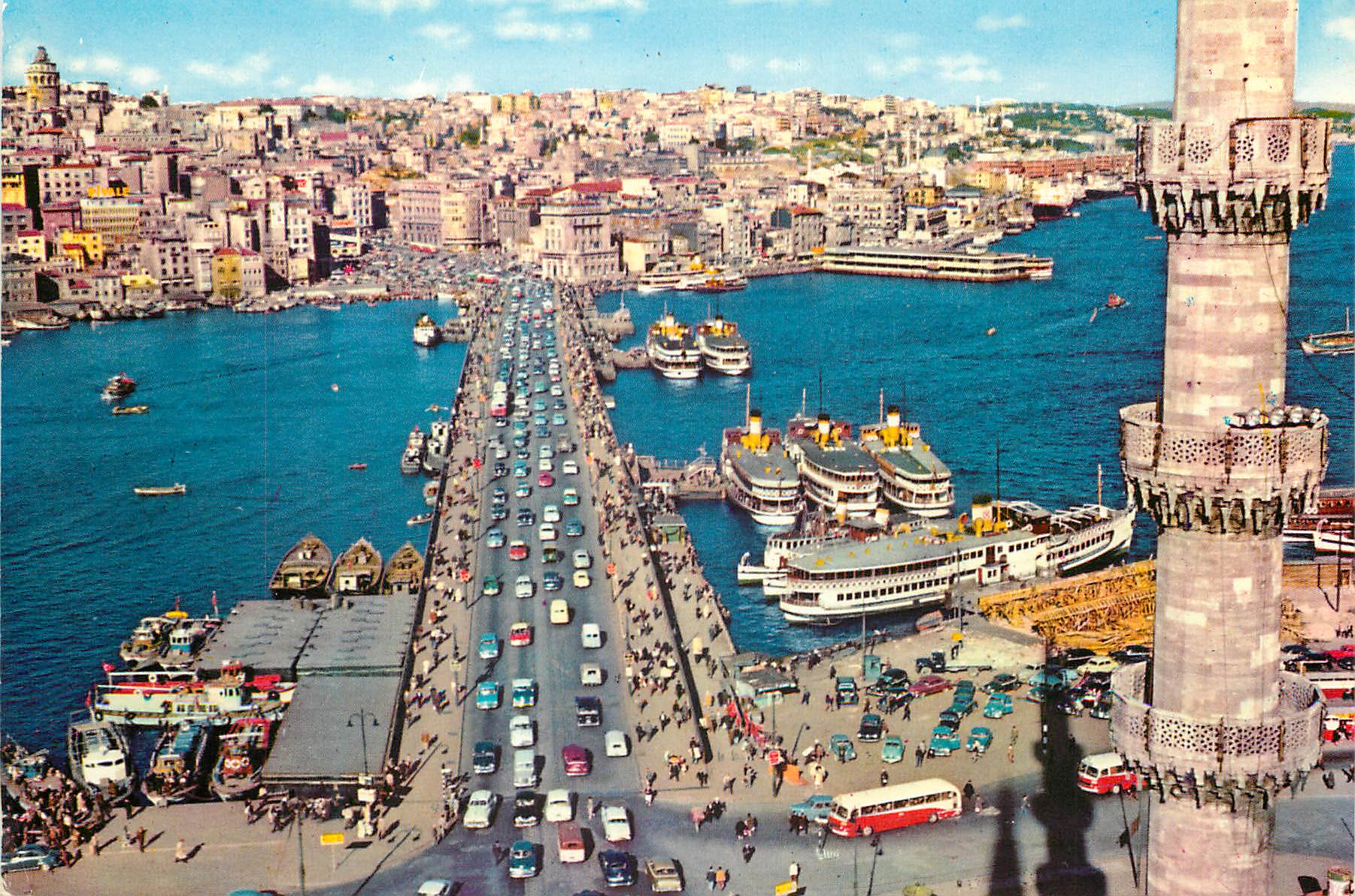 CPM Istanbul Turkey Le Pont de Galata Bateau