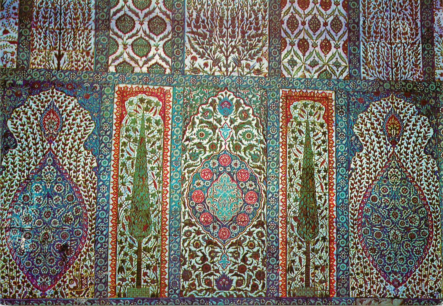 CPM Istanbul Turkey La mosquee bleue Porcelaine turque