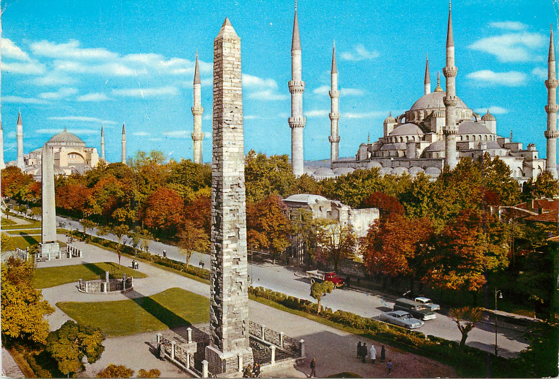 CPM Istanbul Turkey Hippodrome et la mosquee bleue