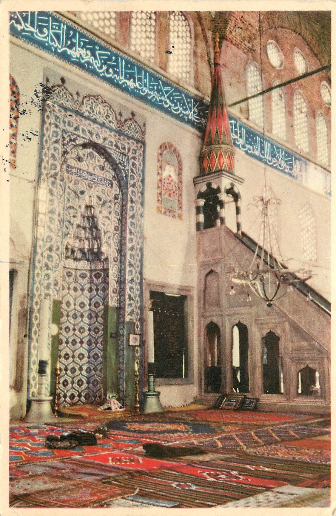 CPM Istanbul Turkey Interior View of the Piyalepasa Mosque