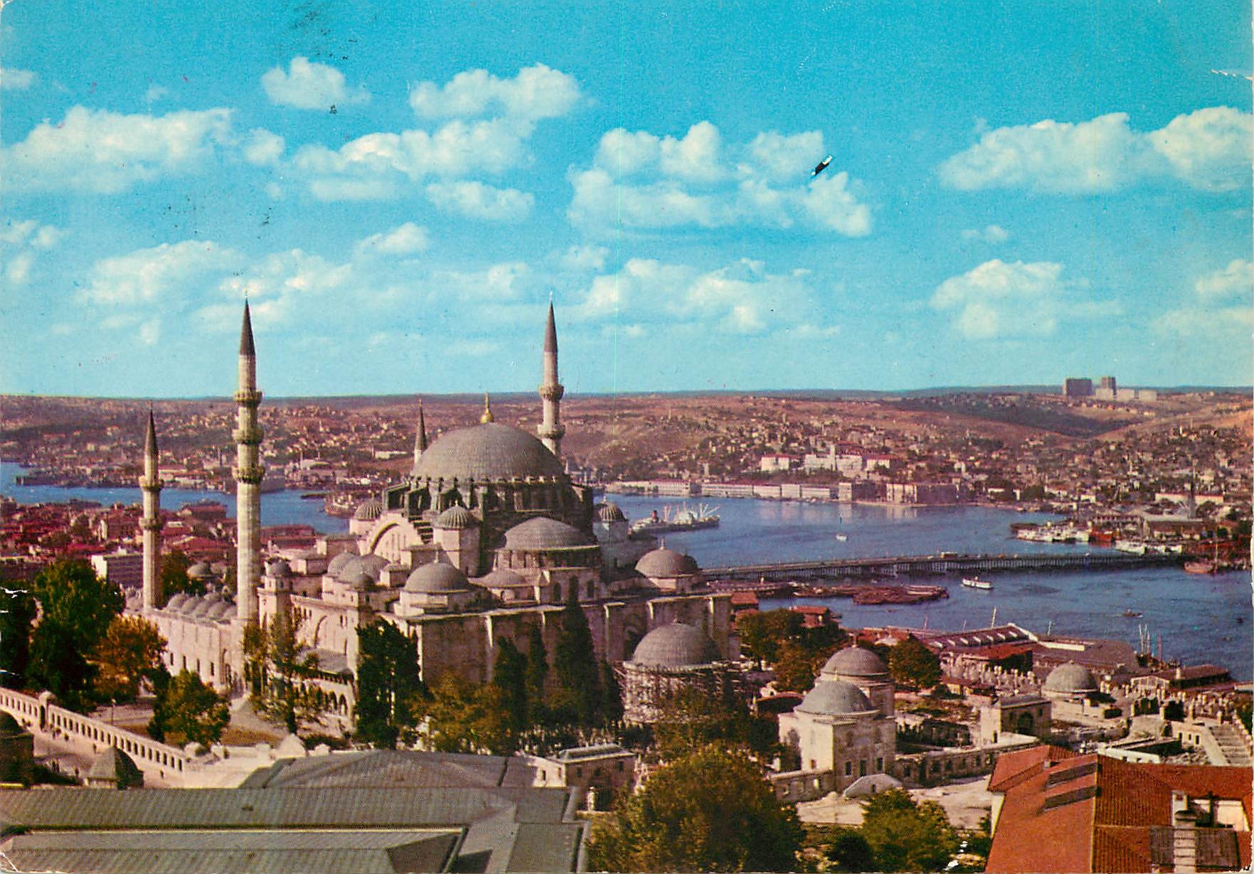 CPM Istanbul Turkey The Mosque of Soliman the Magnificent and Golden Horn