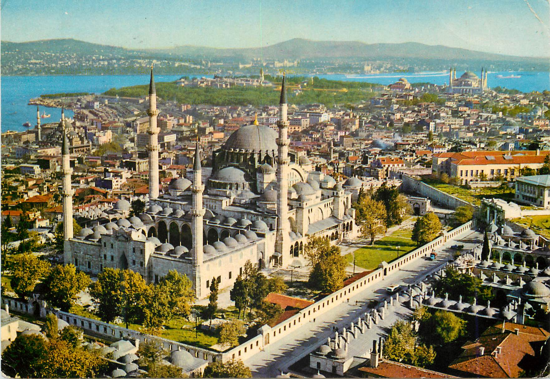 CPM Istanbul Turkey The Mosque of Suleymanniye and city