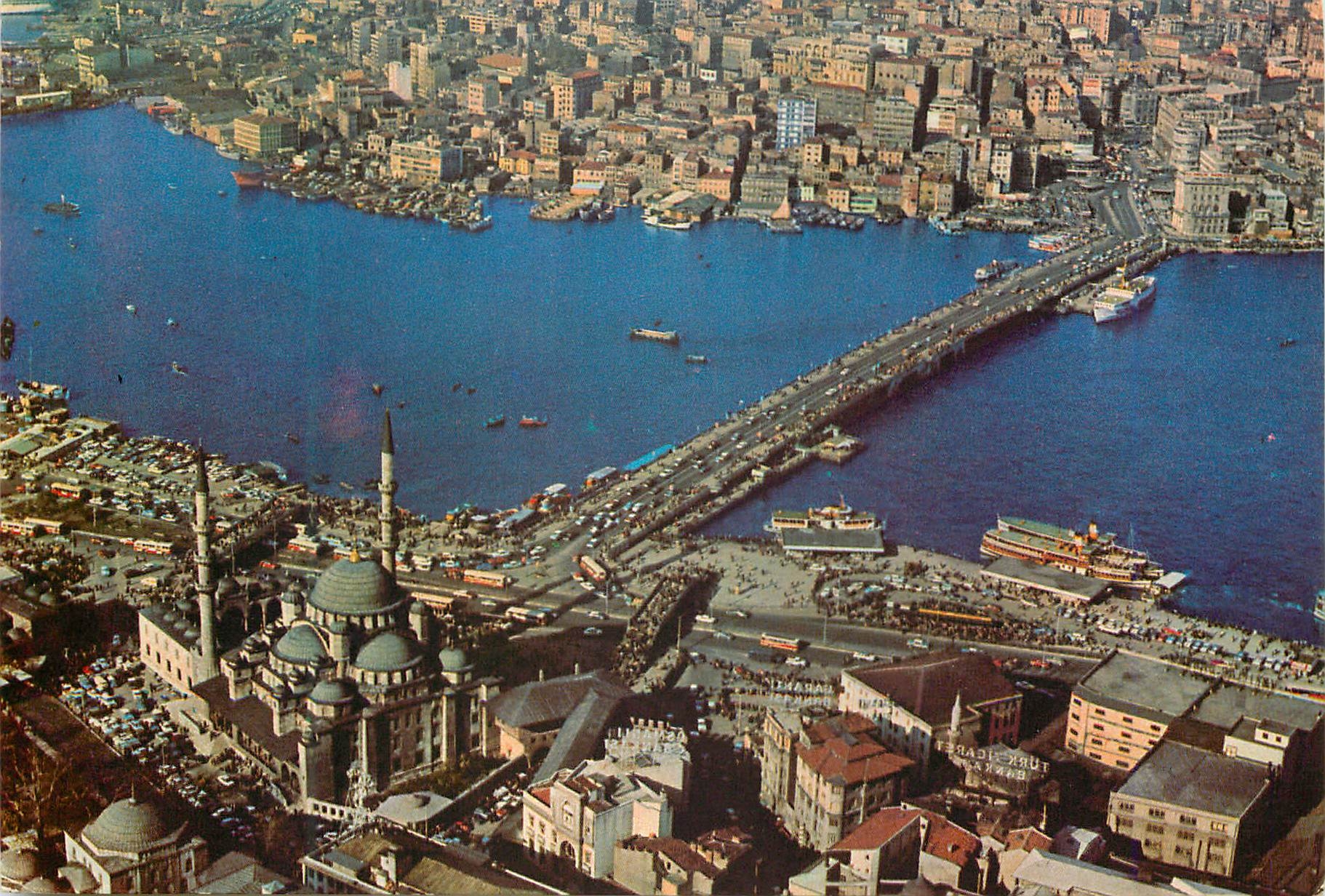 CPM Istanbul Turkey The Golden Horn and Galata Bridge
