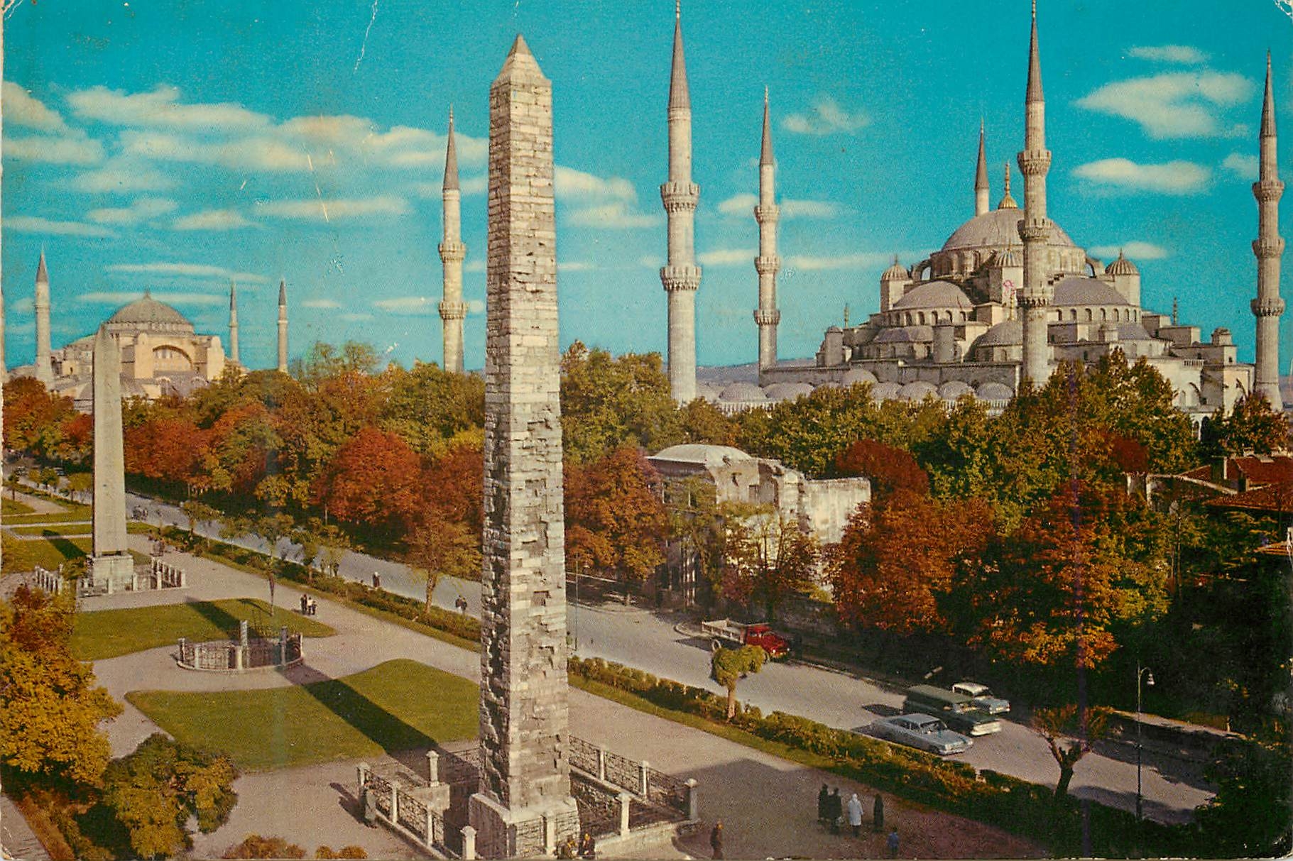 CPM Istanbul Turkey Hippodrome et la mosque bleue