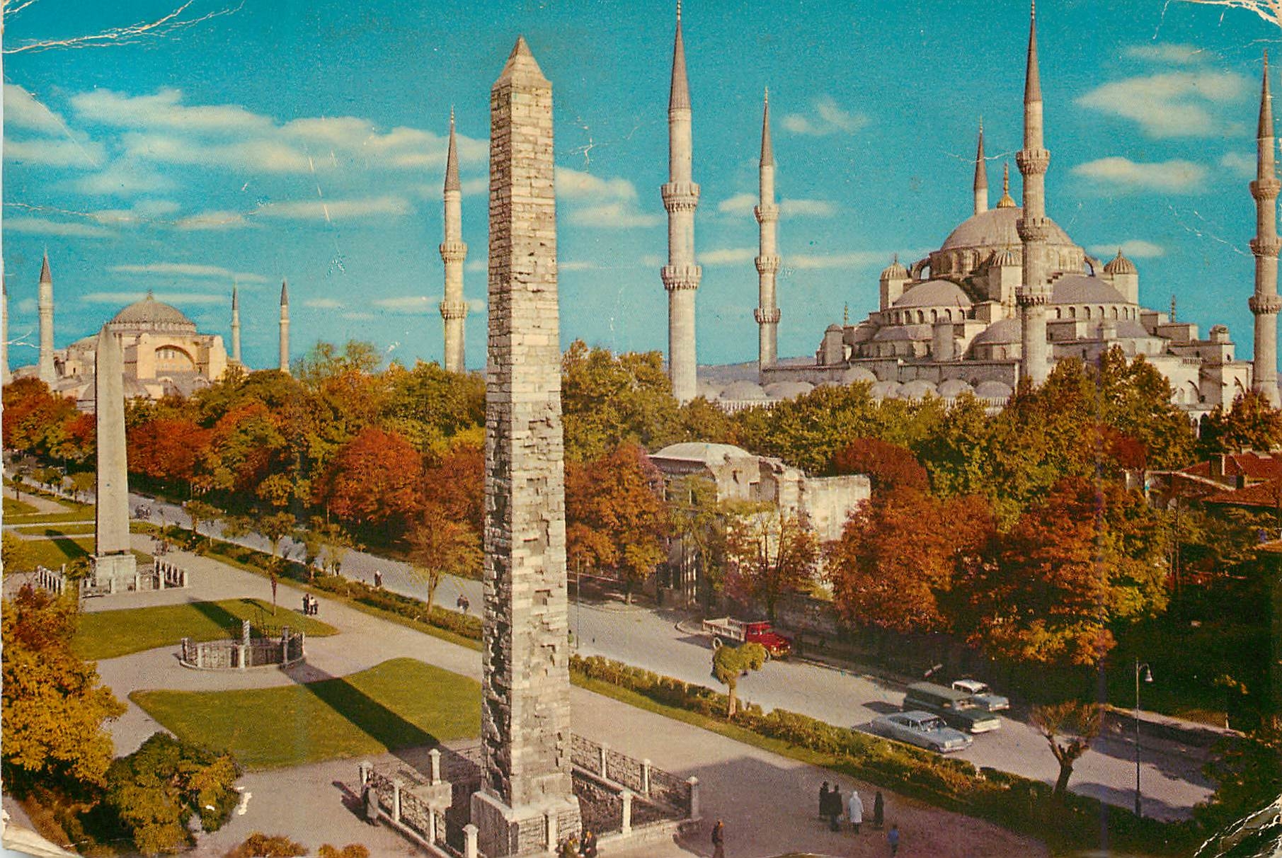 CPM Istanbul Turkey Hippodrome et la mosquee bleue