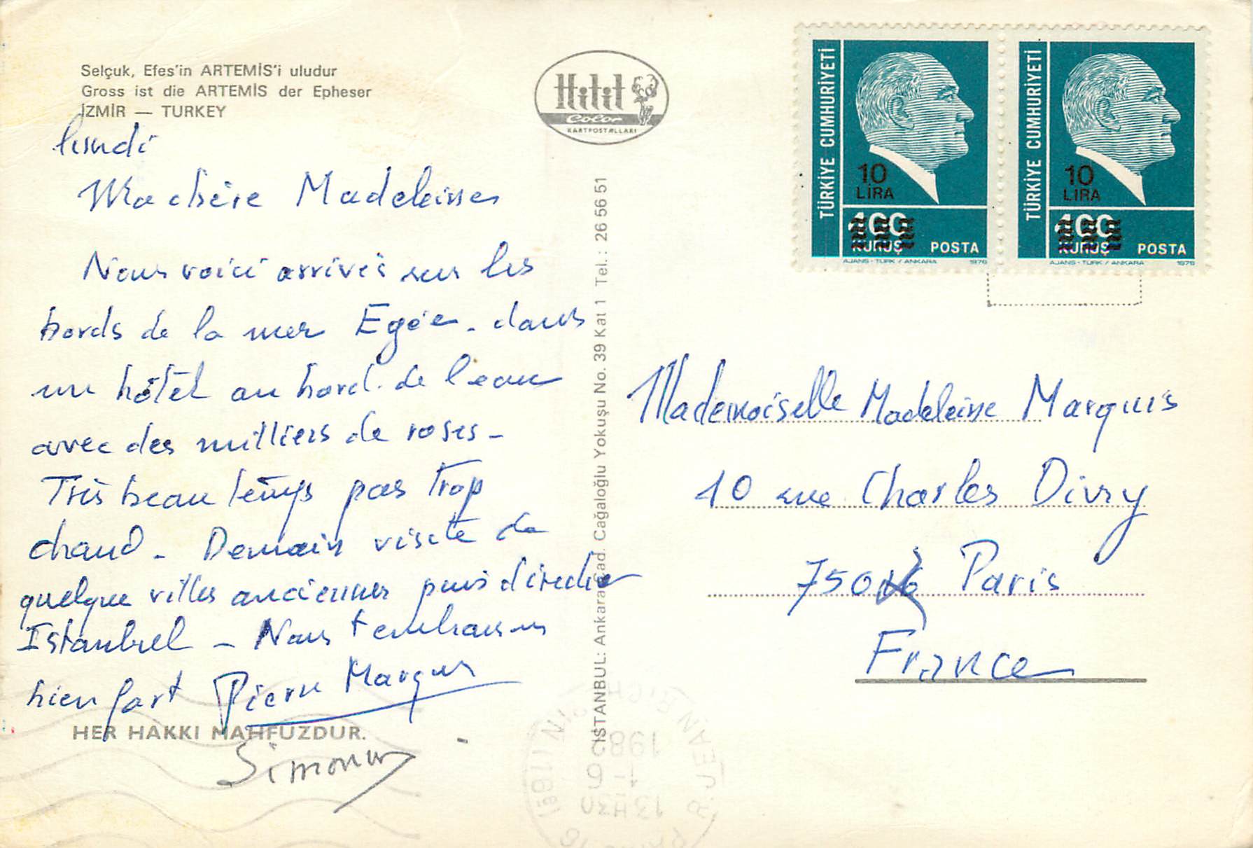 CPM Izmir Turkey  — Verso