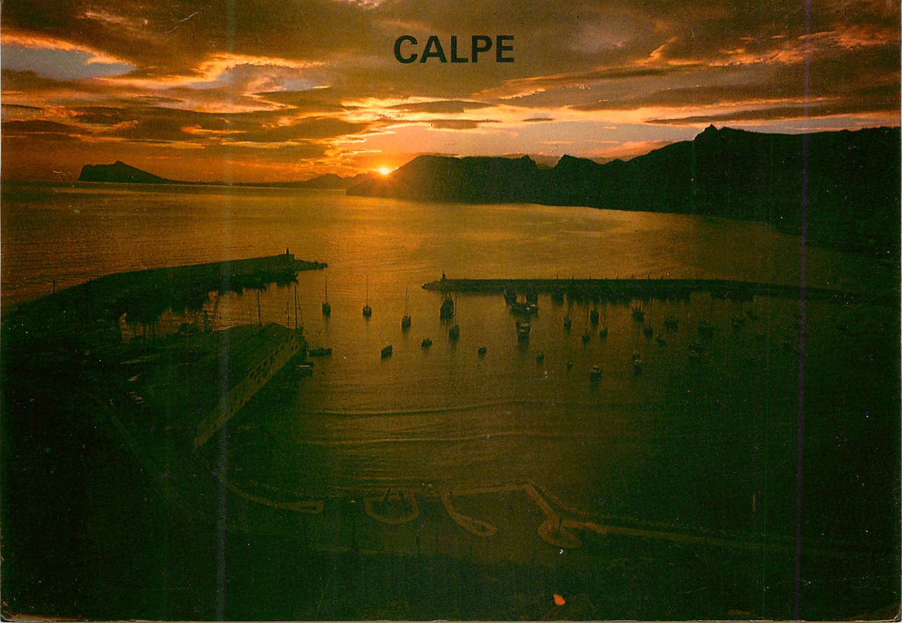 CPM Calpe Alicante Atardecer desde el Puerto