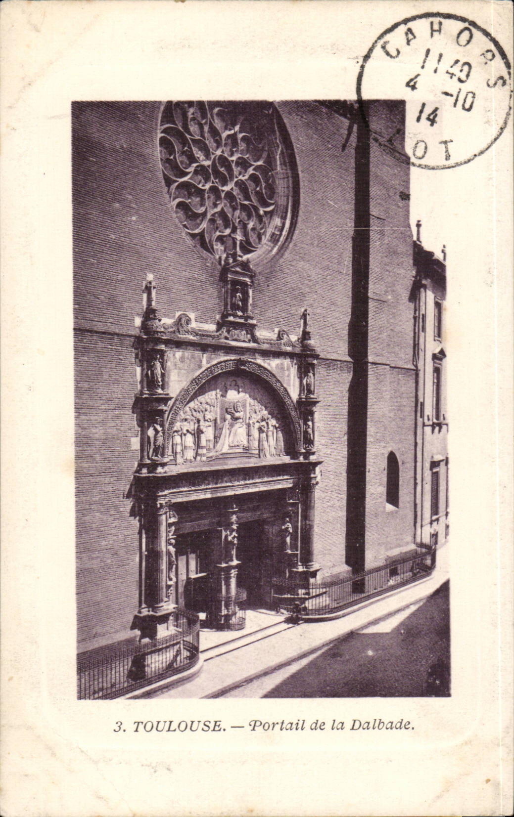 Toulouse — Portail de la Dalbade — Phototypie d'Art et d'Industrie du Sud-Ouest