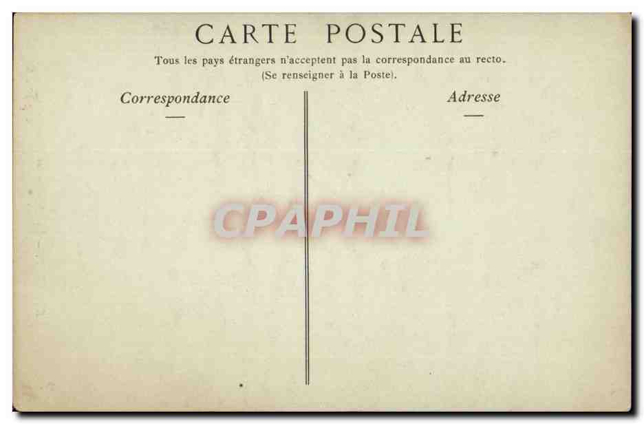 Etretat CPA La chambre des demoiselles — Verso