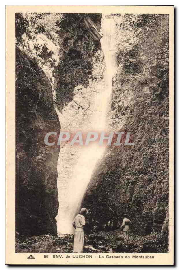 Environs de Luchon CPA La cascade de Montauban