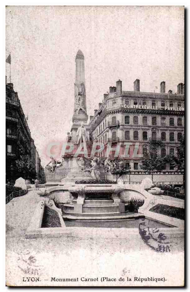 Lyon CPA Monument Carnot (place de la Republique)