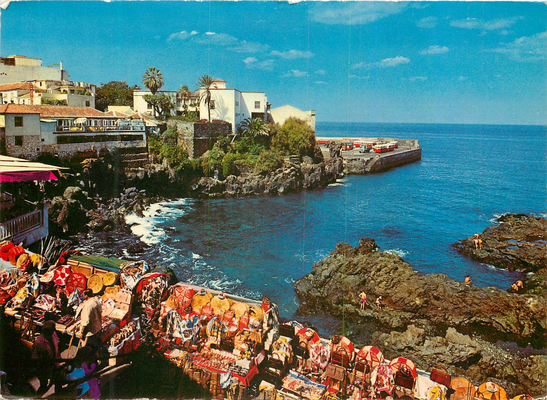 CPM Puerto de la cruz (Tenerife) calle san telmo street vendors