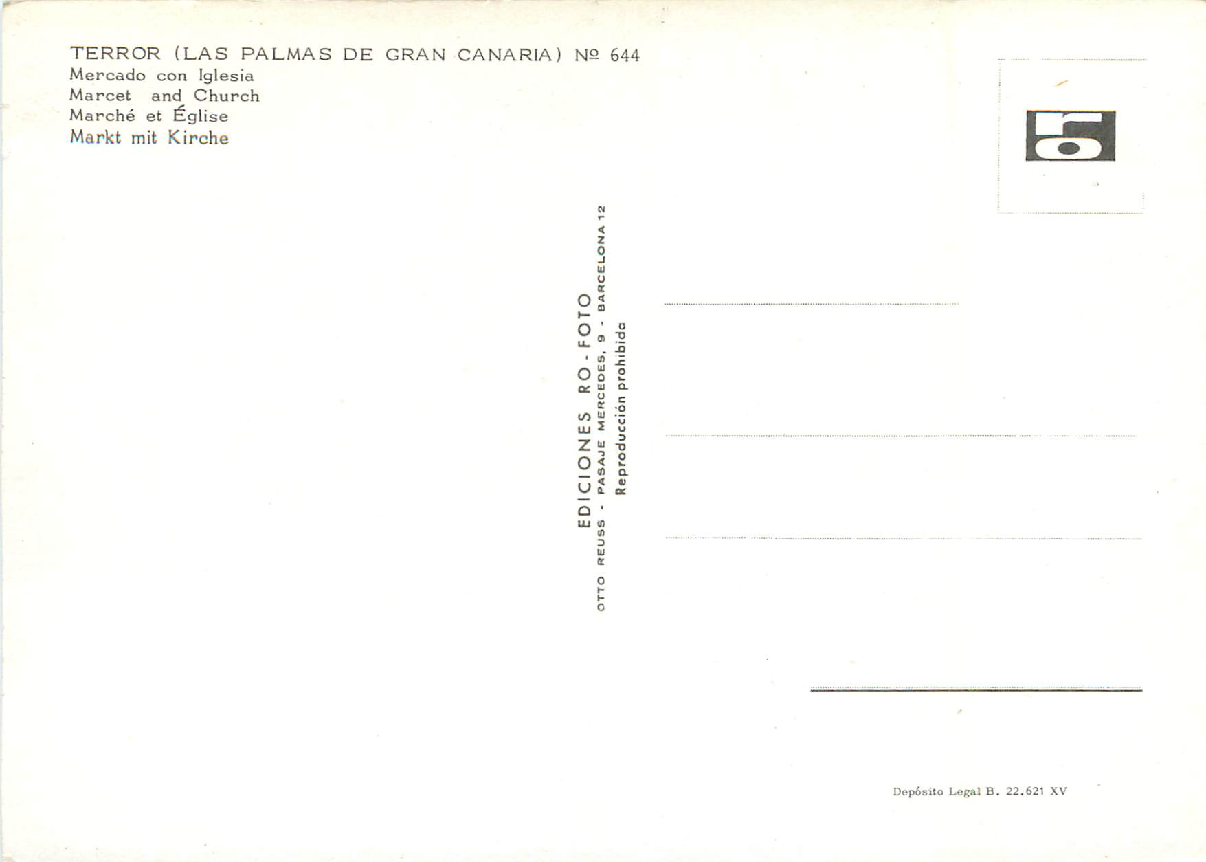 CPM Terror (las palmas de cran canaria) marche et eglise — Rückseite