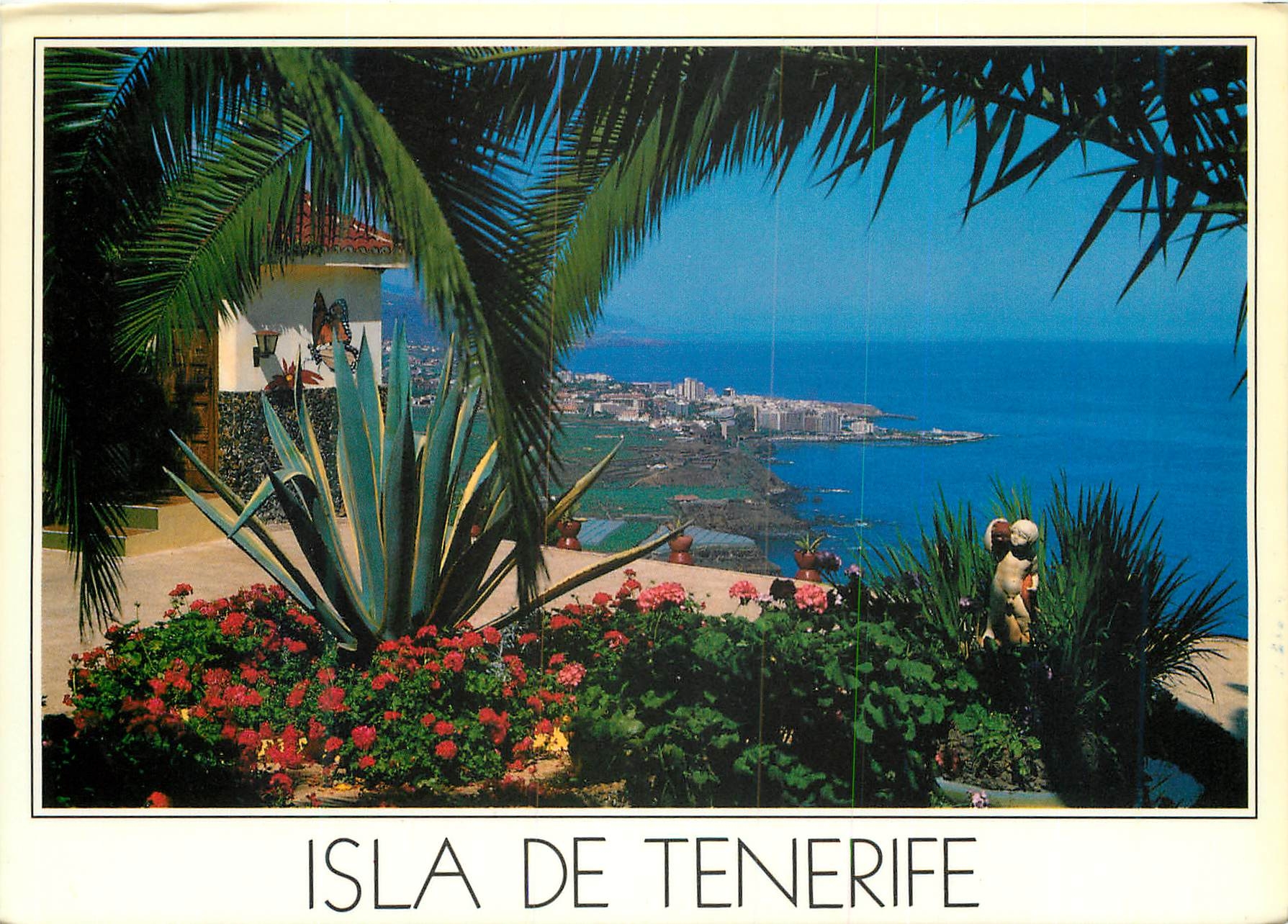 CPM Islas canaria puerto de la cruz exacr gardens and the blue hues of the ocean are srung together like prectous jewels
