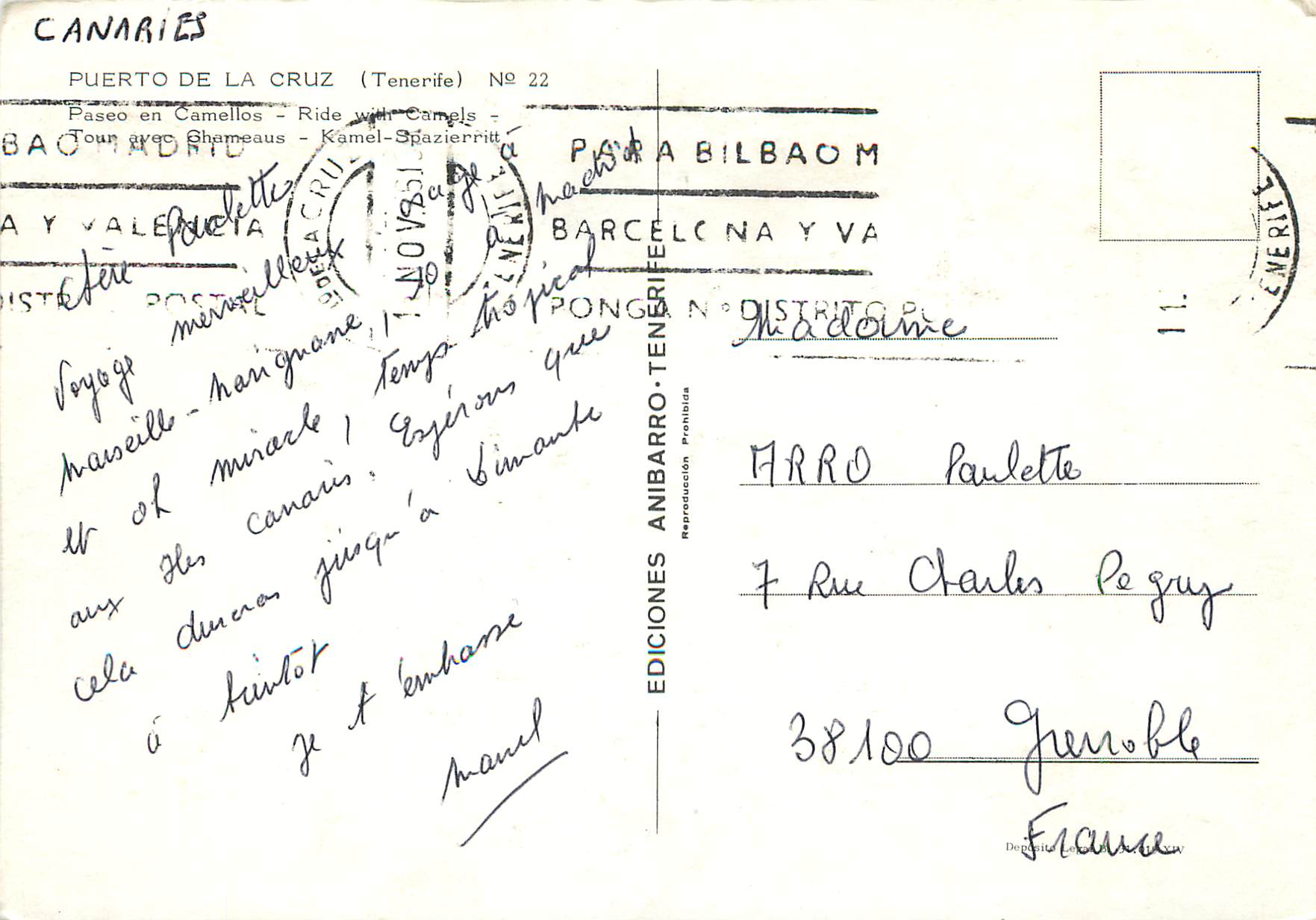 CPM Tenerife Puerto de la Cruz — Verso