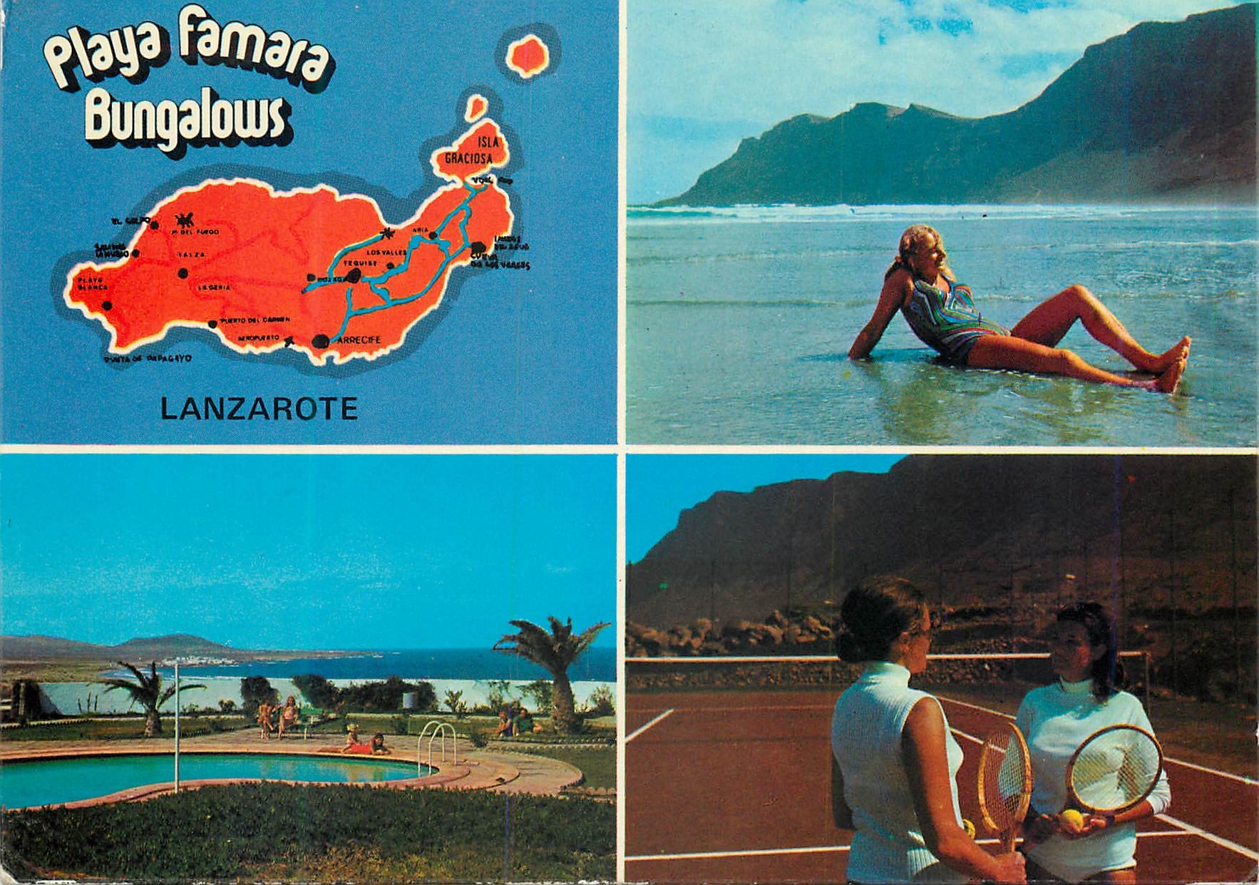 CPM Lanzarote Famara strand Bungalows Tennis