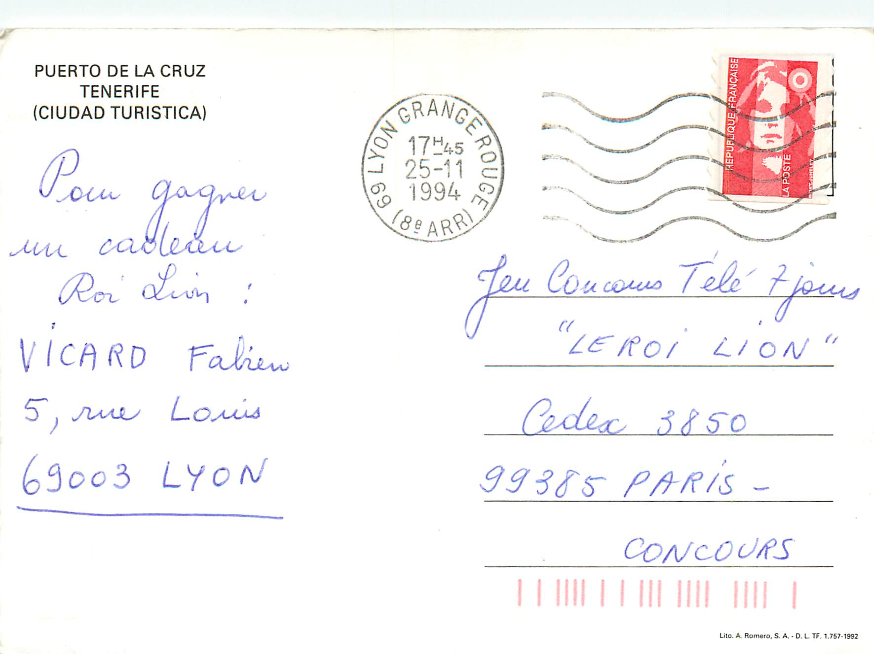 CPM Tenerife Puerto de la Cruz — Rückseite