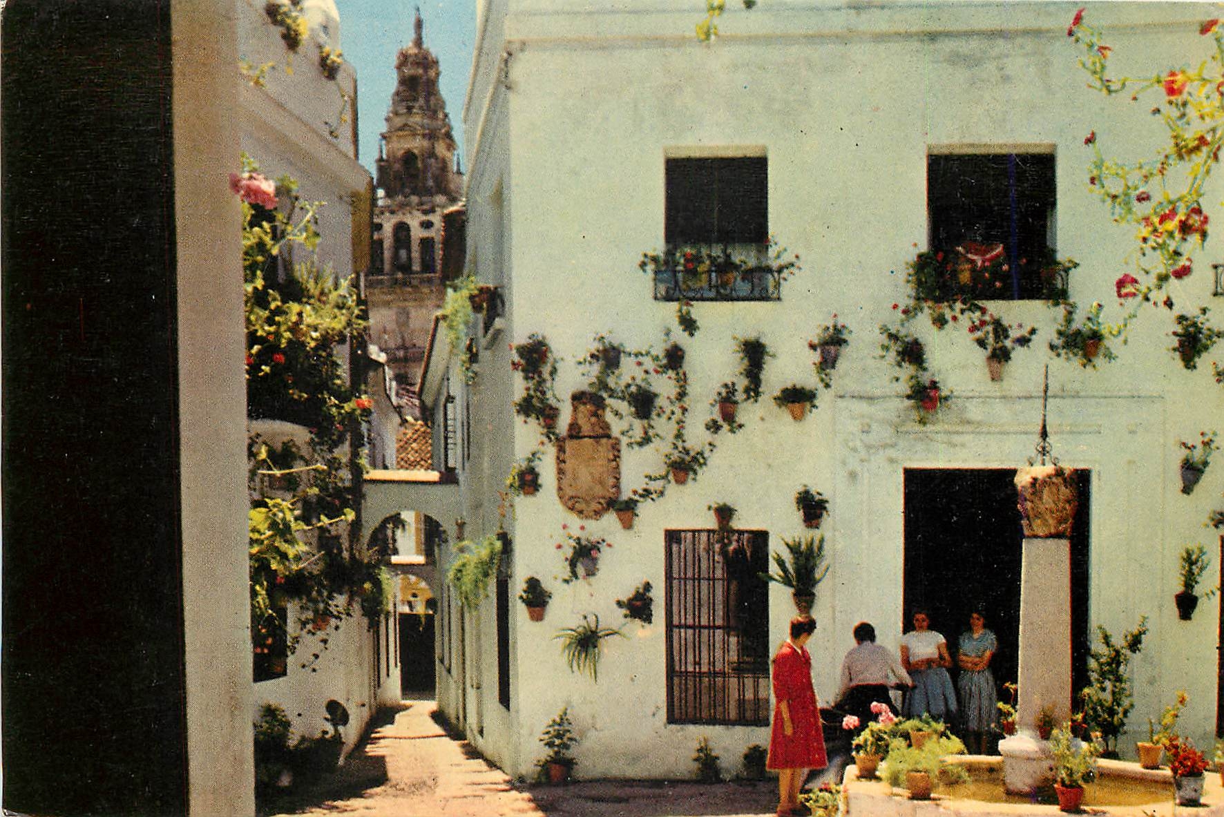 CPM Cordoba Place et Ruelle des Fleurs