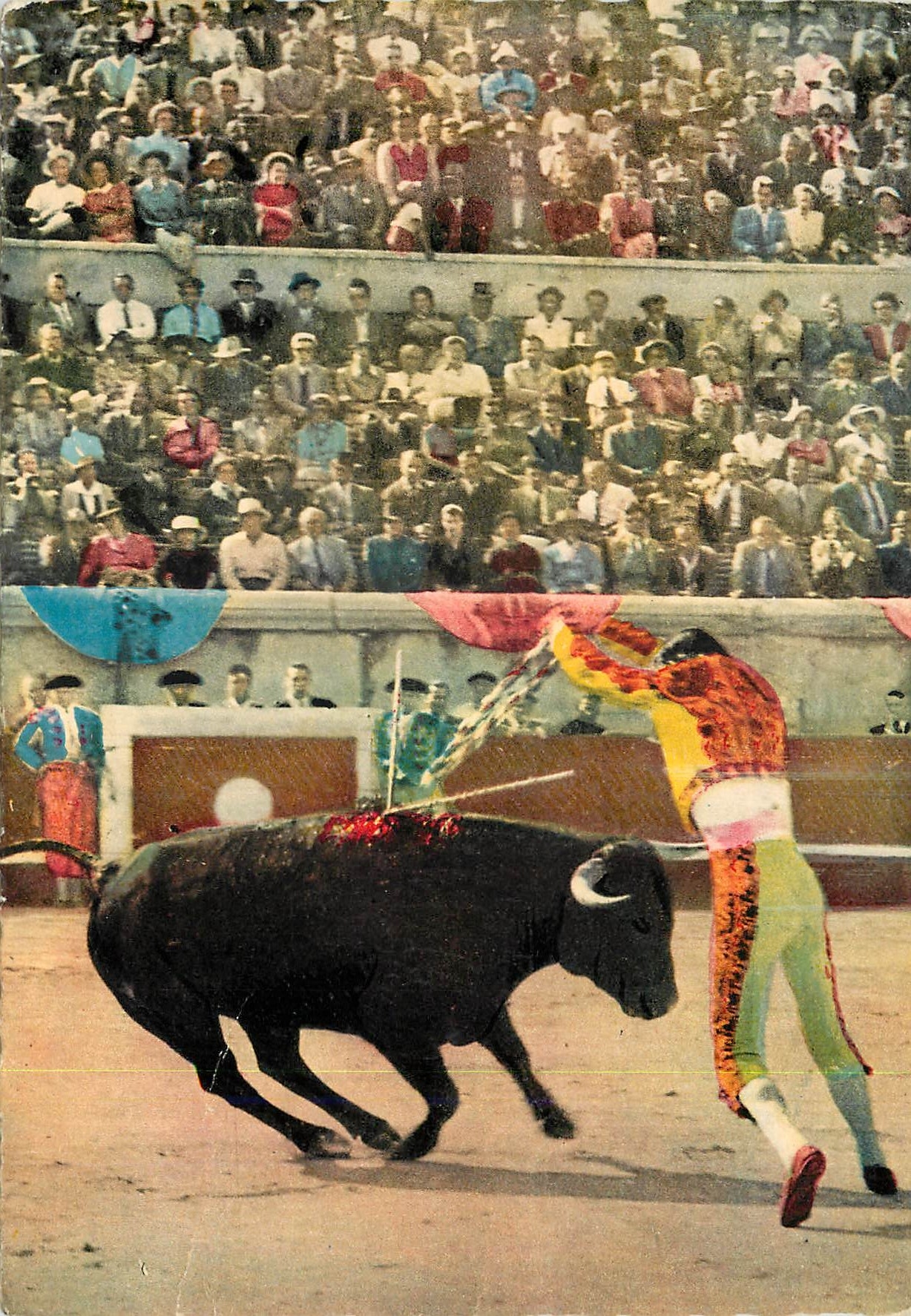 CPM Corridas Pose de Banderilles Corrida Taureau