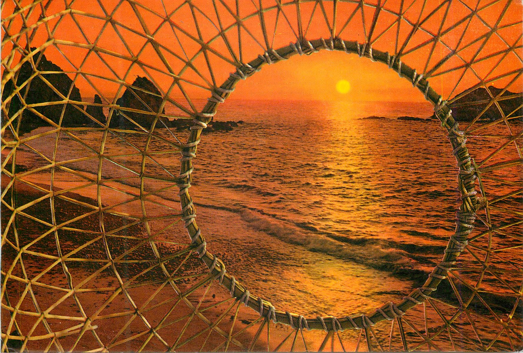 CPM Cataluna Tipica Voici un original et rougeatre lever-soleil Peche