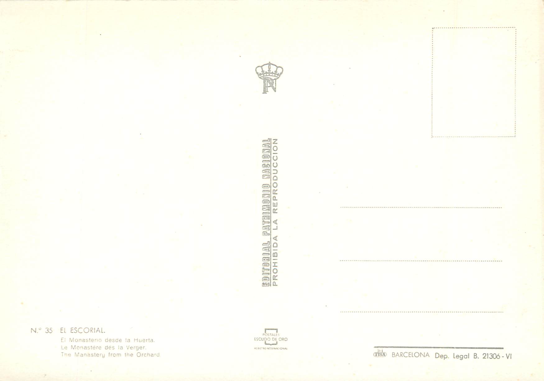CPM El Escorial  — Rückseite
