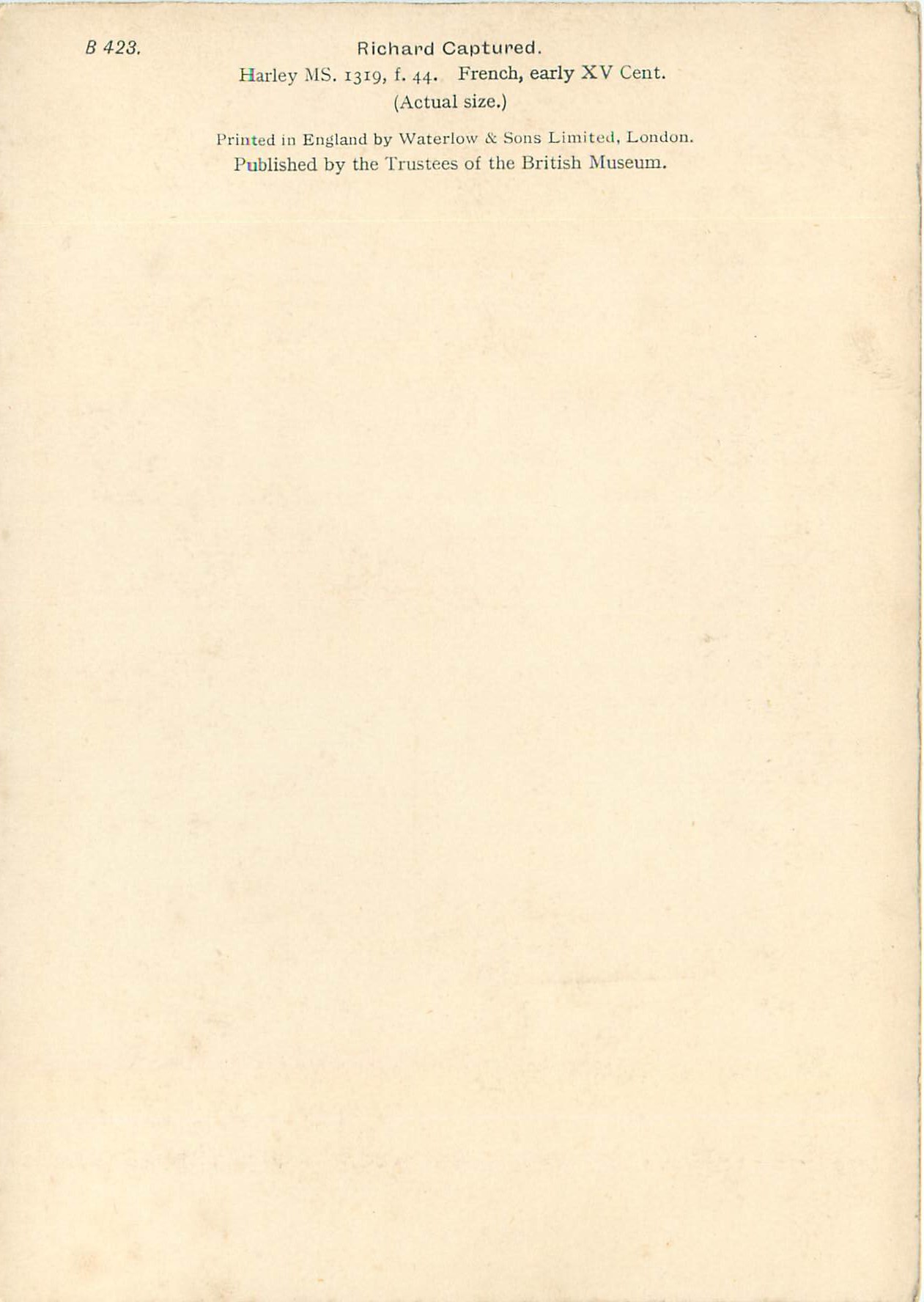 CPM Richard Captured — Verso