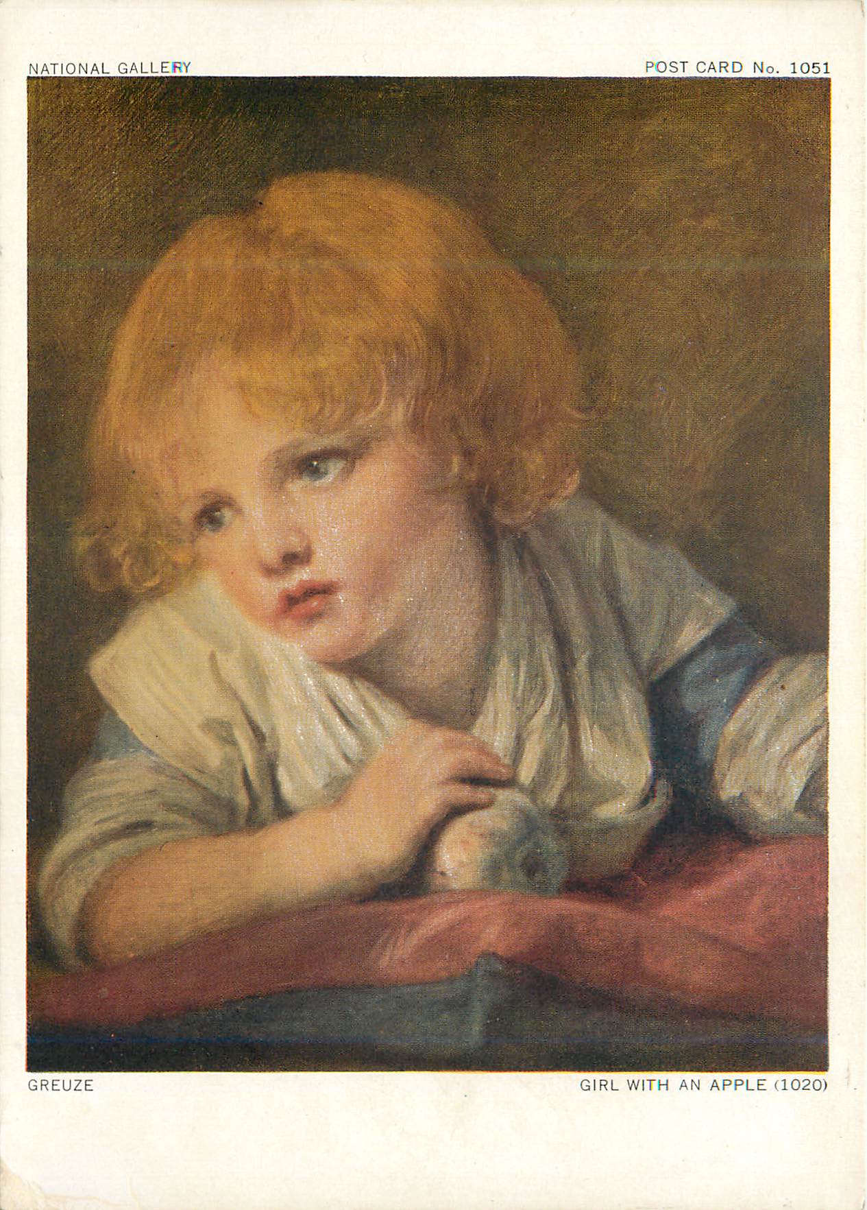 CPM National Gallery London Greuze Girl With an Apple