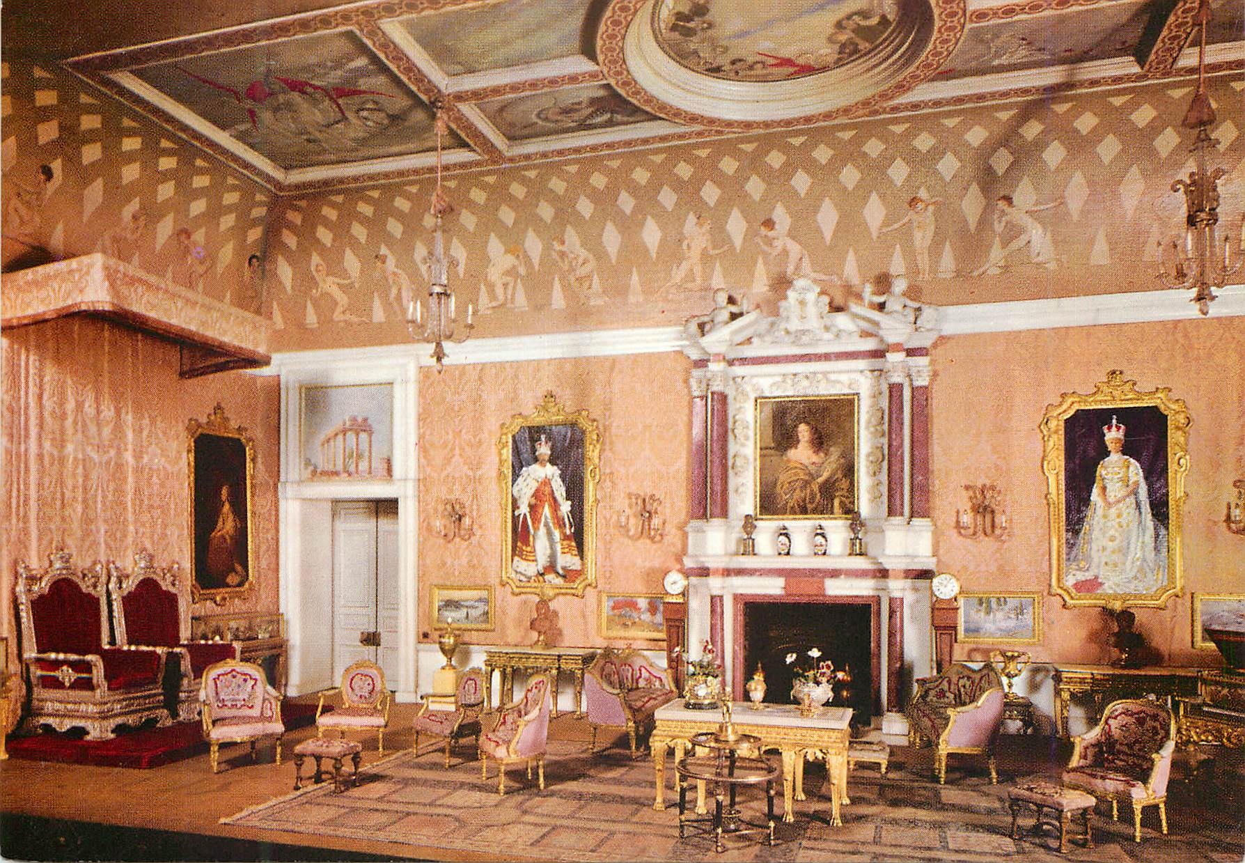 CPM Queen Mary's Dolls House Windsor Castle The Saloon or Drawing Room