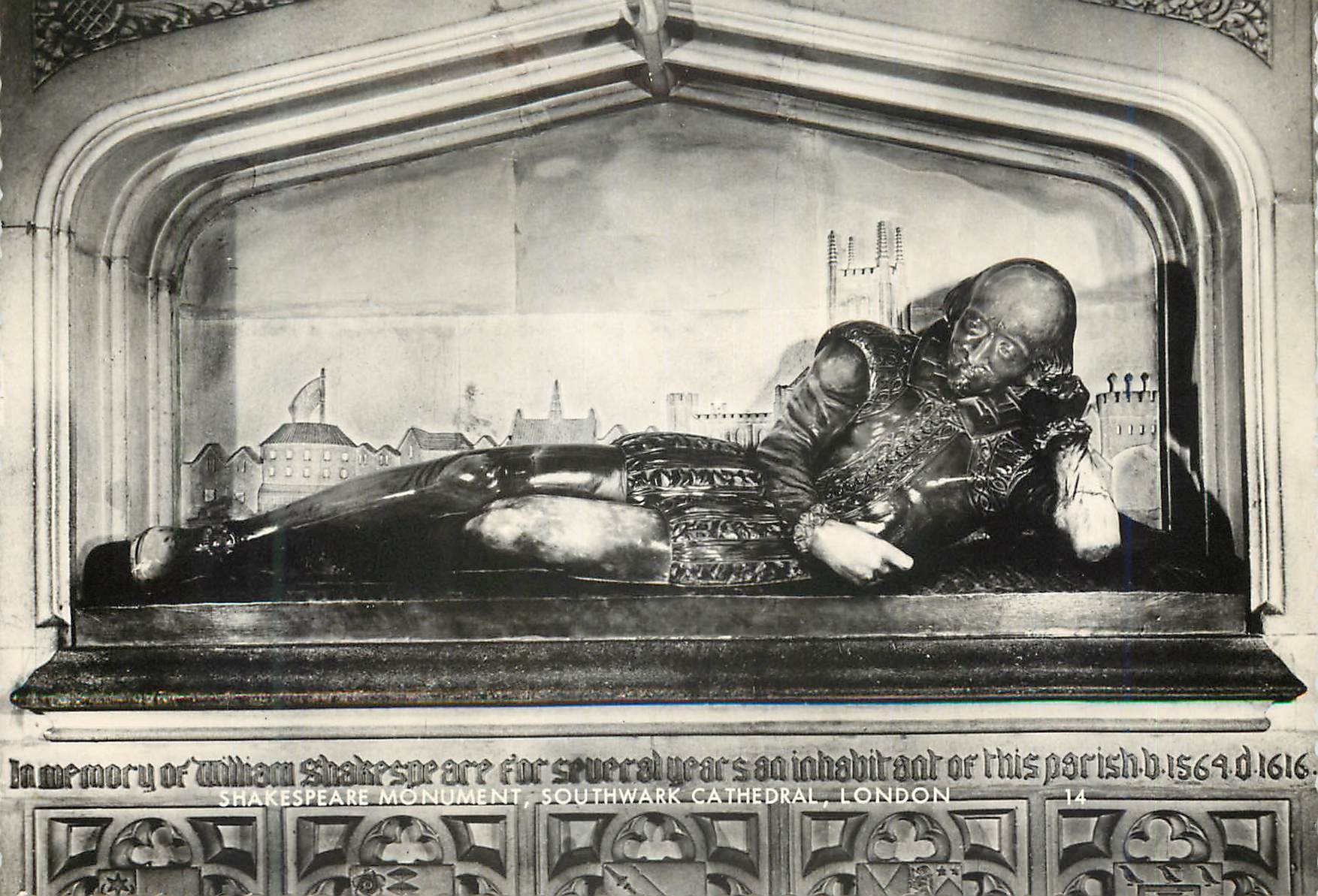 CPM Shakespeare Monument Southwark Cathedral London