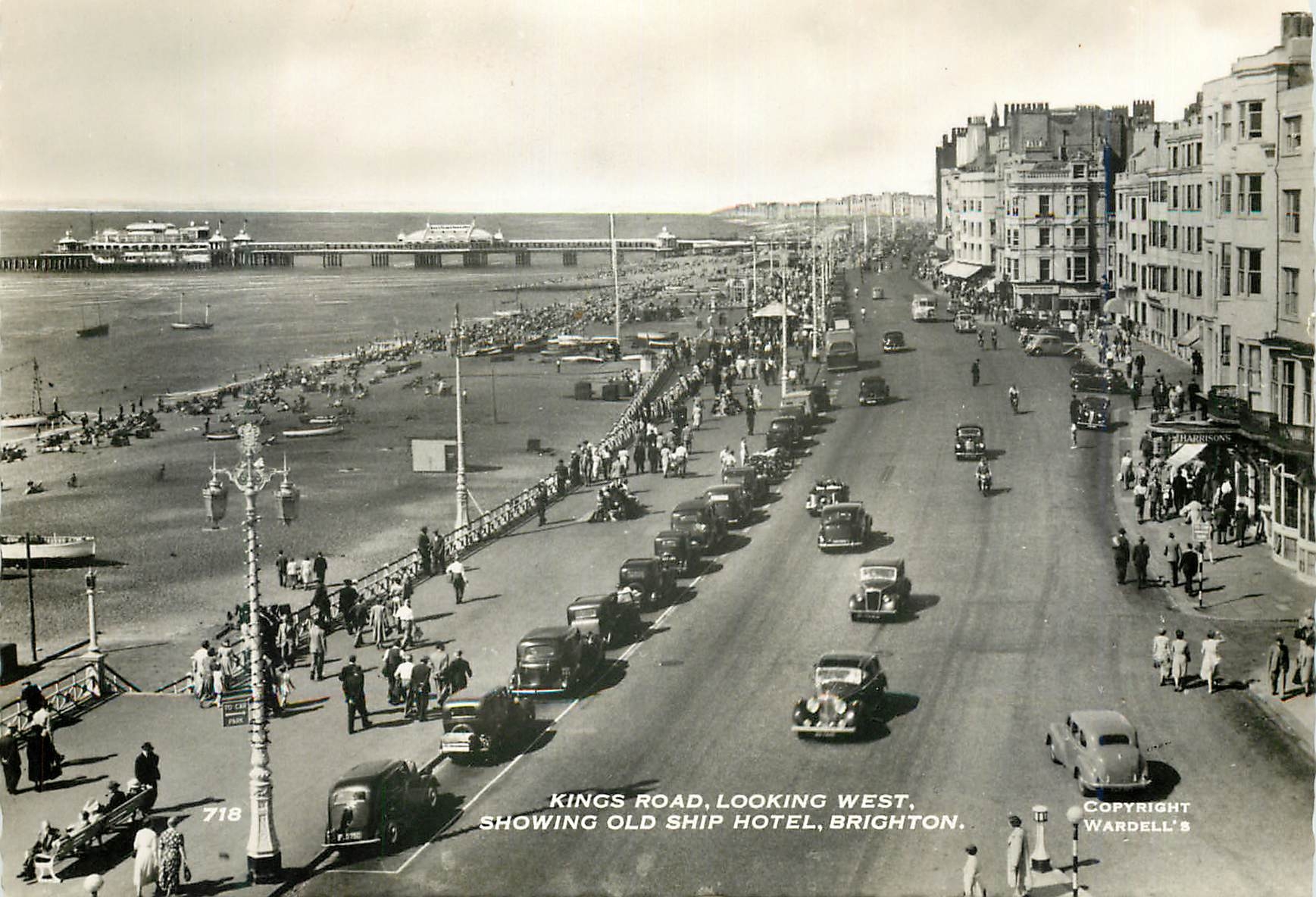 CPM Kings Road Looking West Showing Old Ship Hotel Brighton