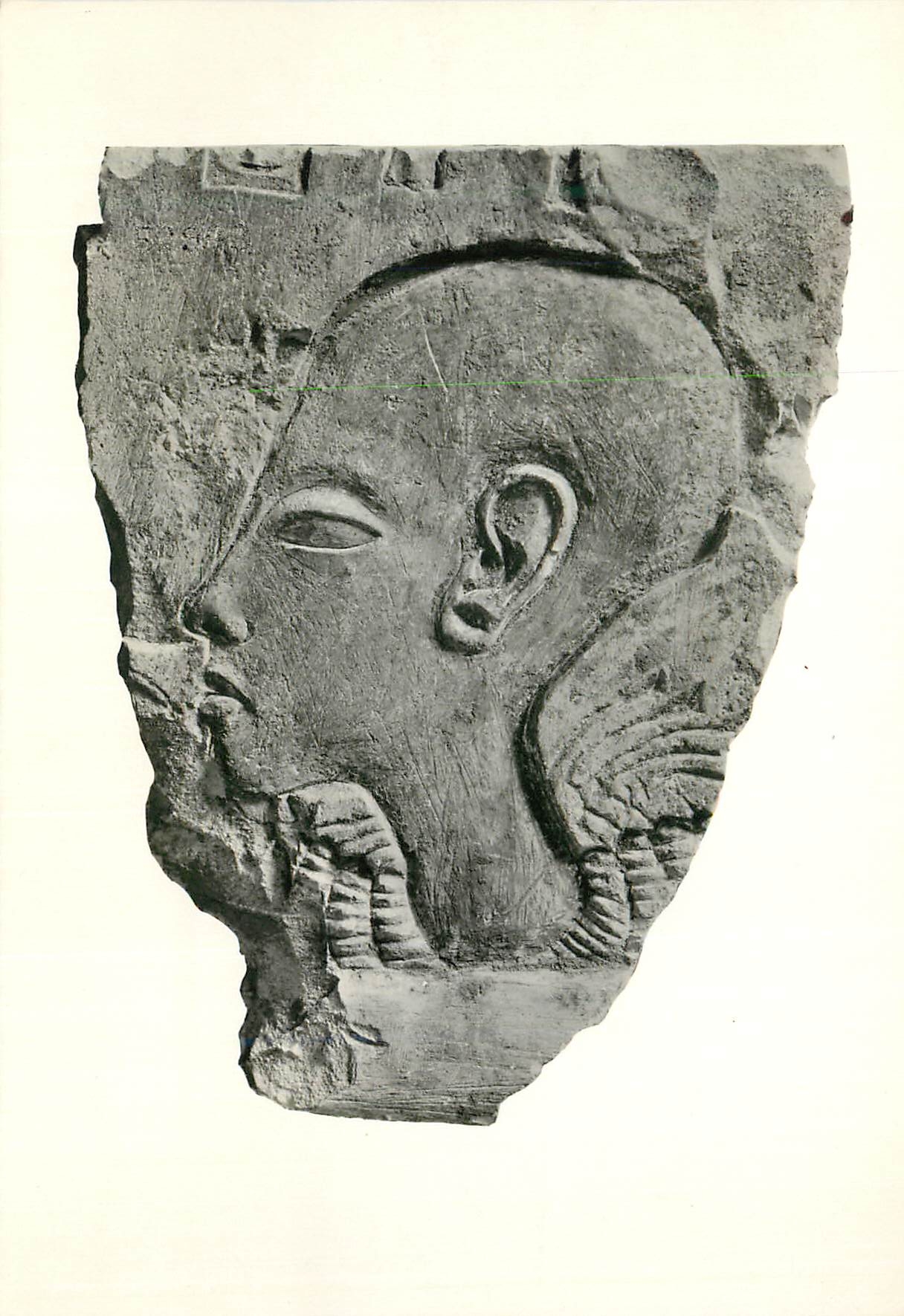 CPM British Museum Egyptian sunk-relief in timeston head of a young man in the style of Akhenaten Egypt